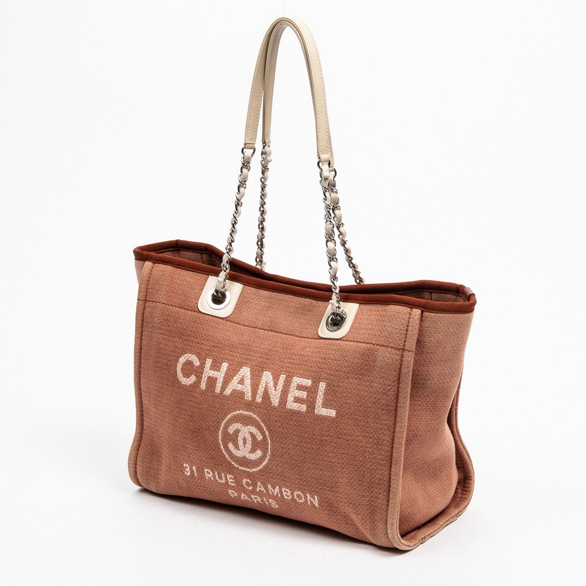 RRP £3700 Chanel Deauville Tote Shoulder Bag in Terracotta and Ivory - AAQ4666 - Grade A Please - Image 2 of 3