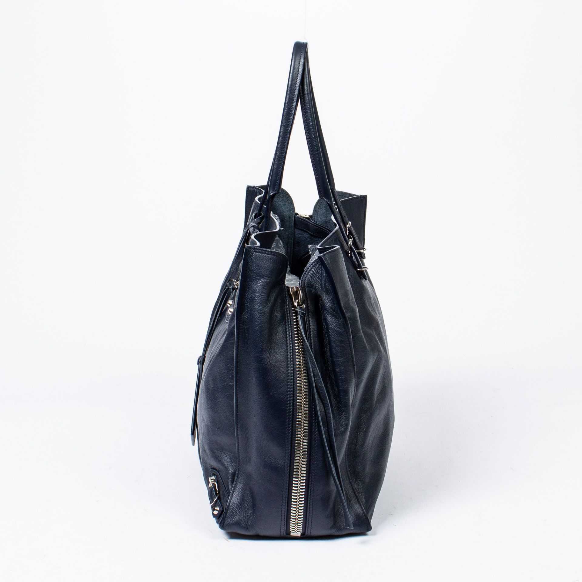 RRP £1910 Balenciaga Papier A4 Zip Around Tote Navy Blue - AAO7684 - Grade A - Please Contact Us - Image 3 of 4