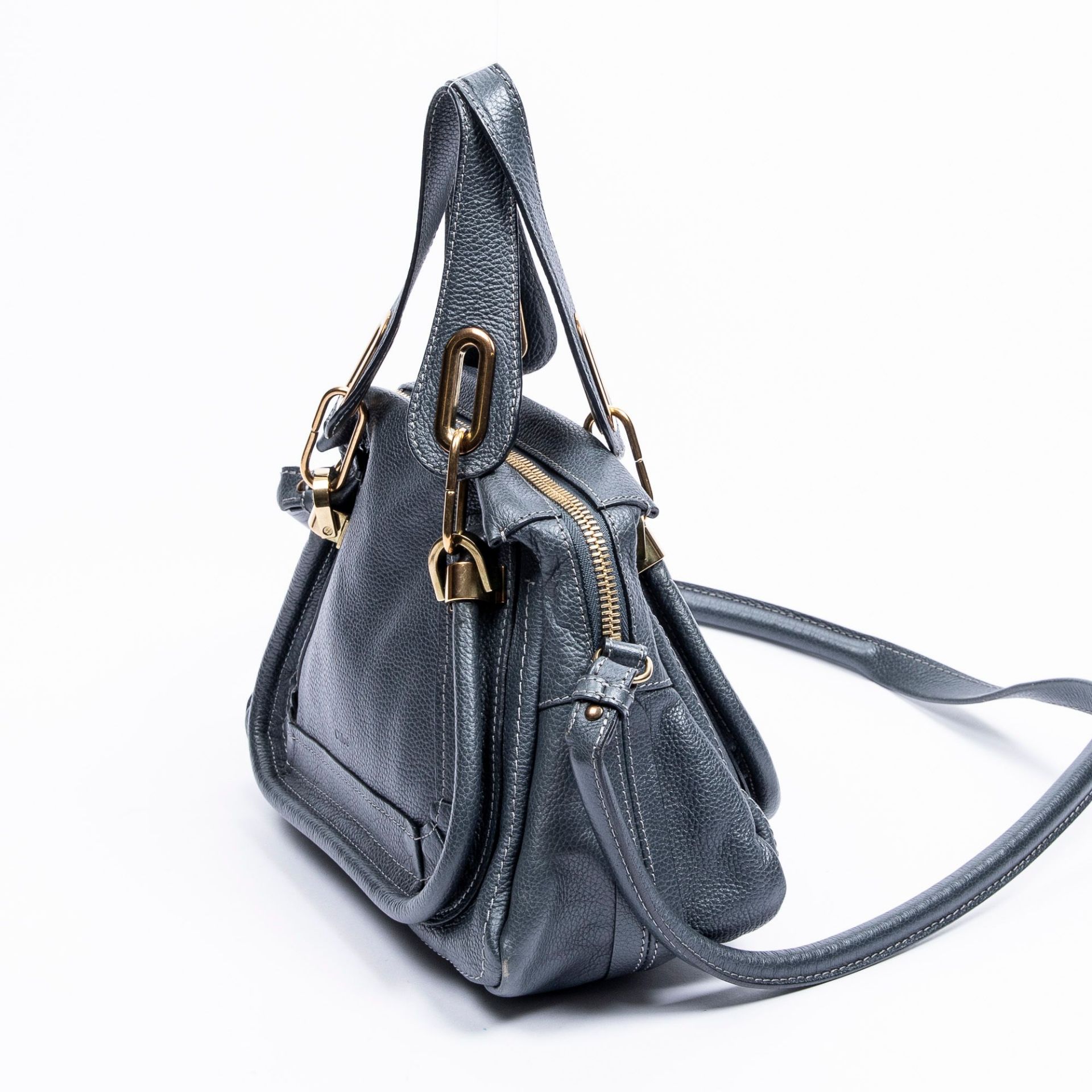 RRP £1690 Chloe Paraty Cade Blue Shoulder Bag AAQ7059 Grade A (Please Contact Us Direct For - Image 2 of 3