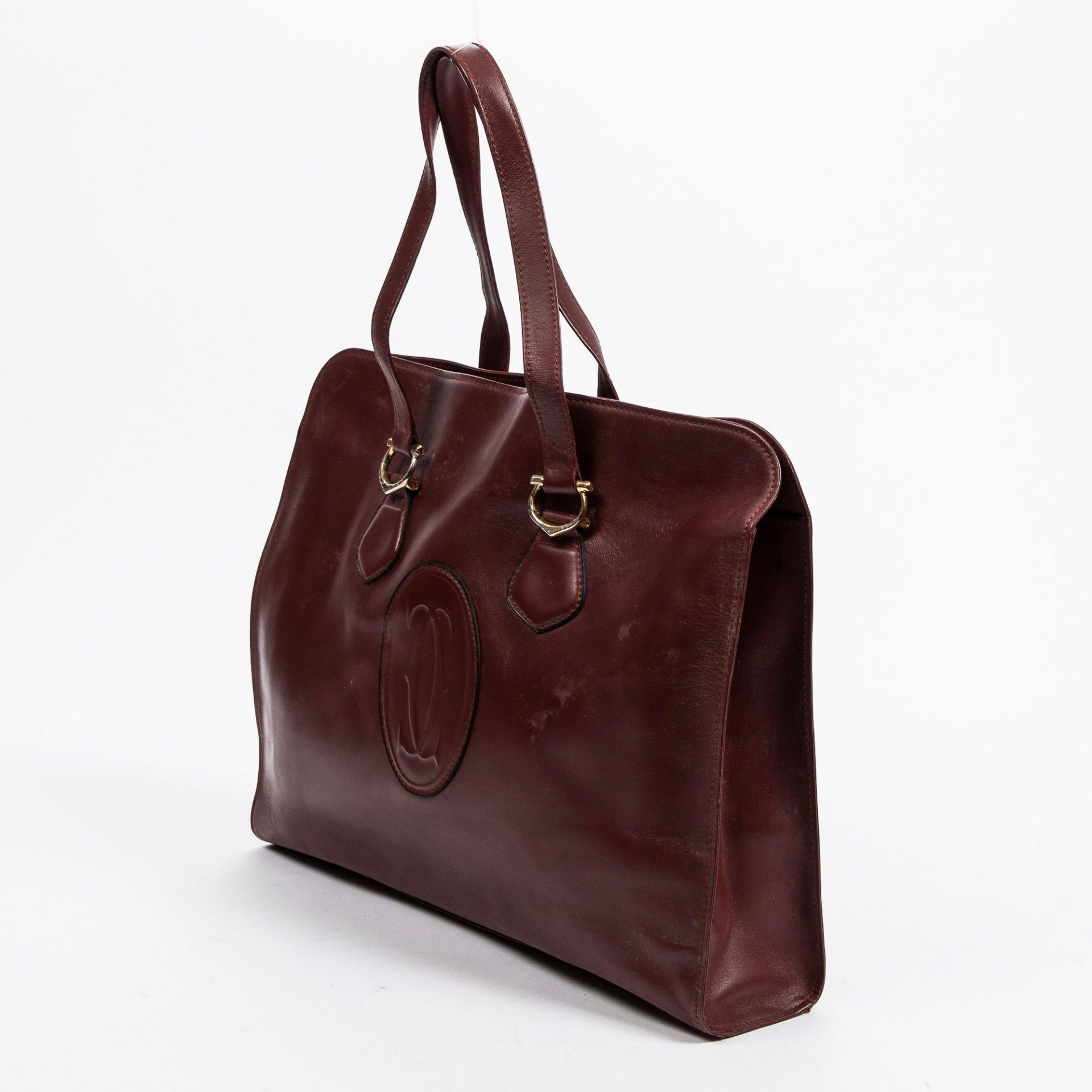 RRP £1075 Cartier Vintage Shopper Shoulder Bag in Bordeaux - AAP9051 - Grade AB Please Contact Us - Image 2 of 3