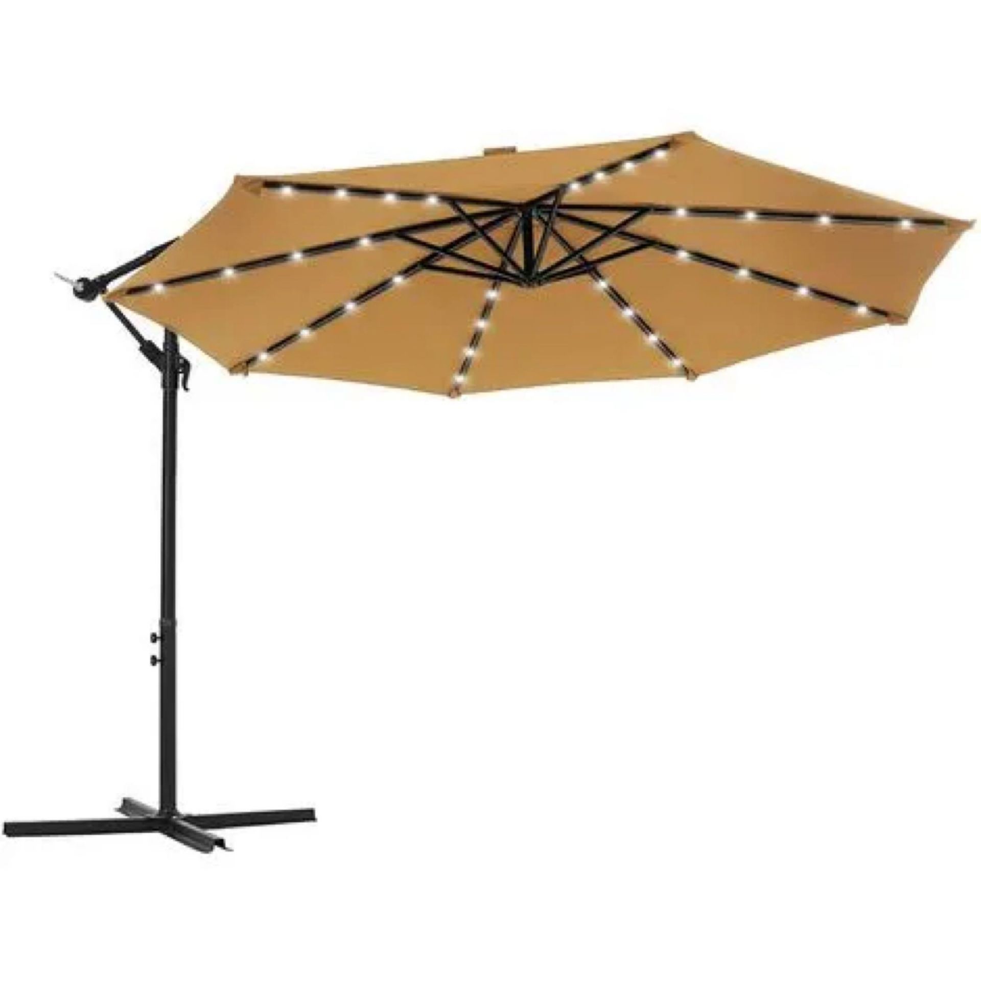 RRP £200 Lot To Contain Garden Comforts Hanging Led Crank Spot Parasol