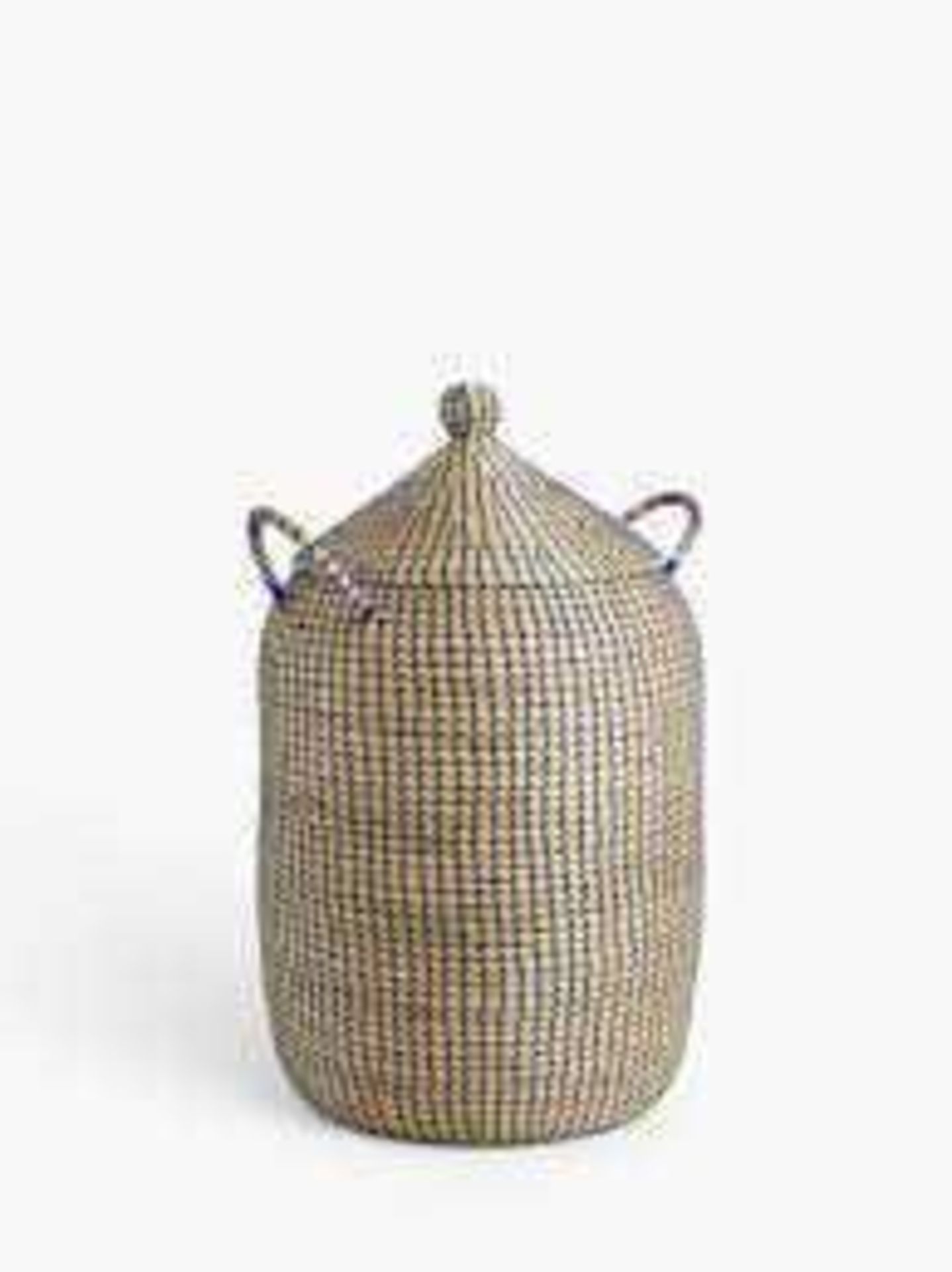 (Bd)RRP £90 Unboxed John Lewis Elephant Grass Rattan Round Laundry Basket(No Tag Id)