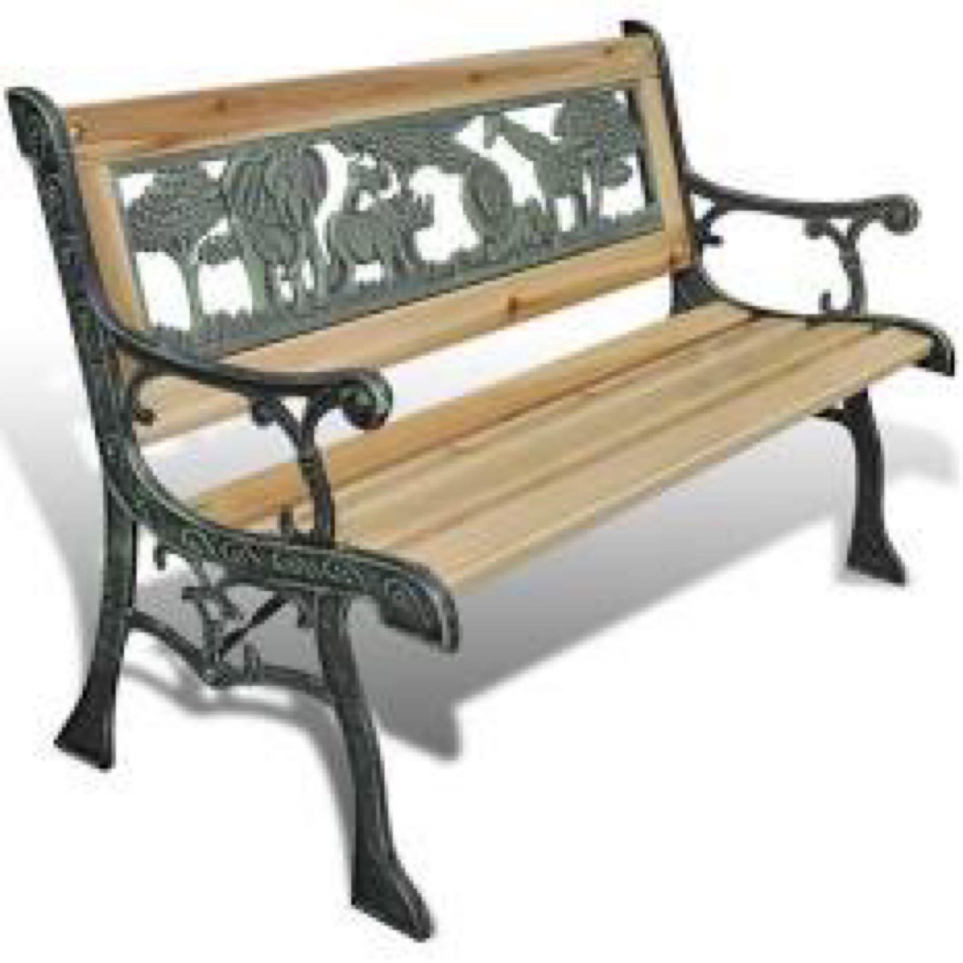 RRP £180 Combined Lot To Contain 3X Boxed KI'Ds Small Garden Bench With Pattern Back