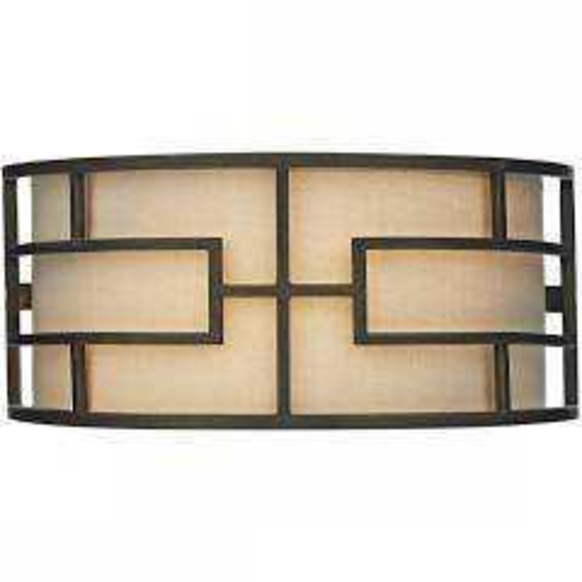 RRP £170 Lot To Contain Boxed Dar Lighting Matt Bronze Tumola 2 Light Wall Bracket