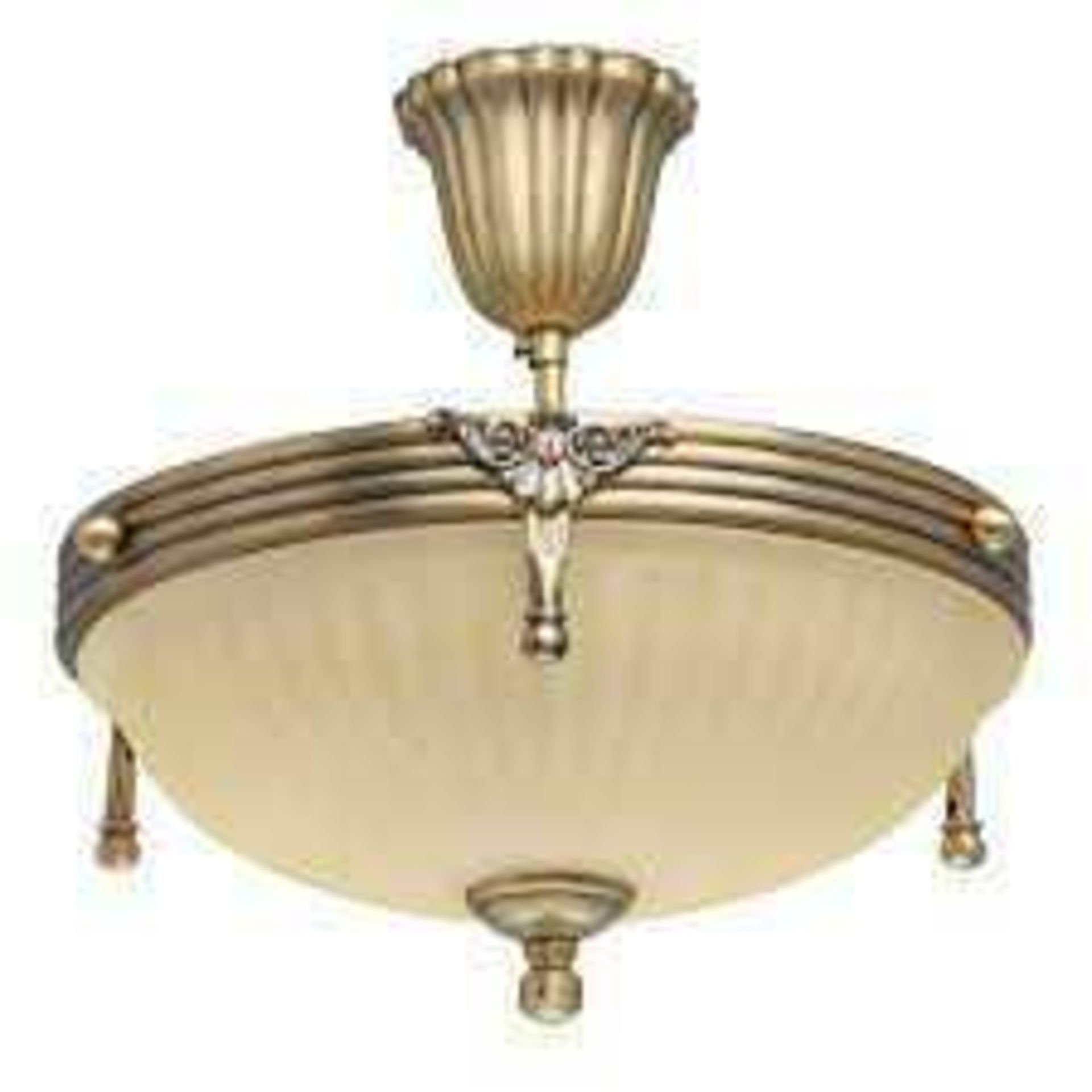 RRP £180 Lot To Contain 1 × Wayfair Ceiling Fixture Light With A Beautifully Styled Art Deco Look Of