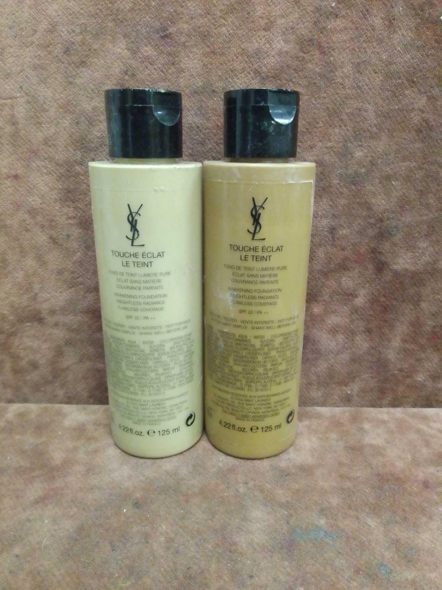 (Jb) RRP £290 Lot To Contain 2 Testers Of Yves Saint Laurent Extra Large Salon Size 125Ml Touche Ecl