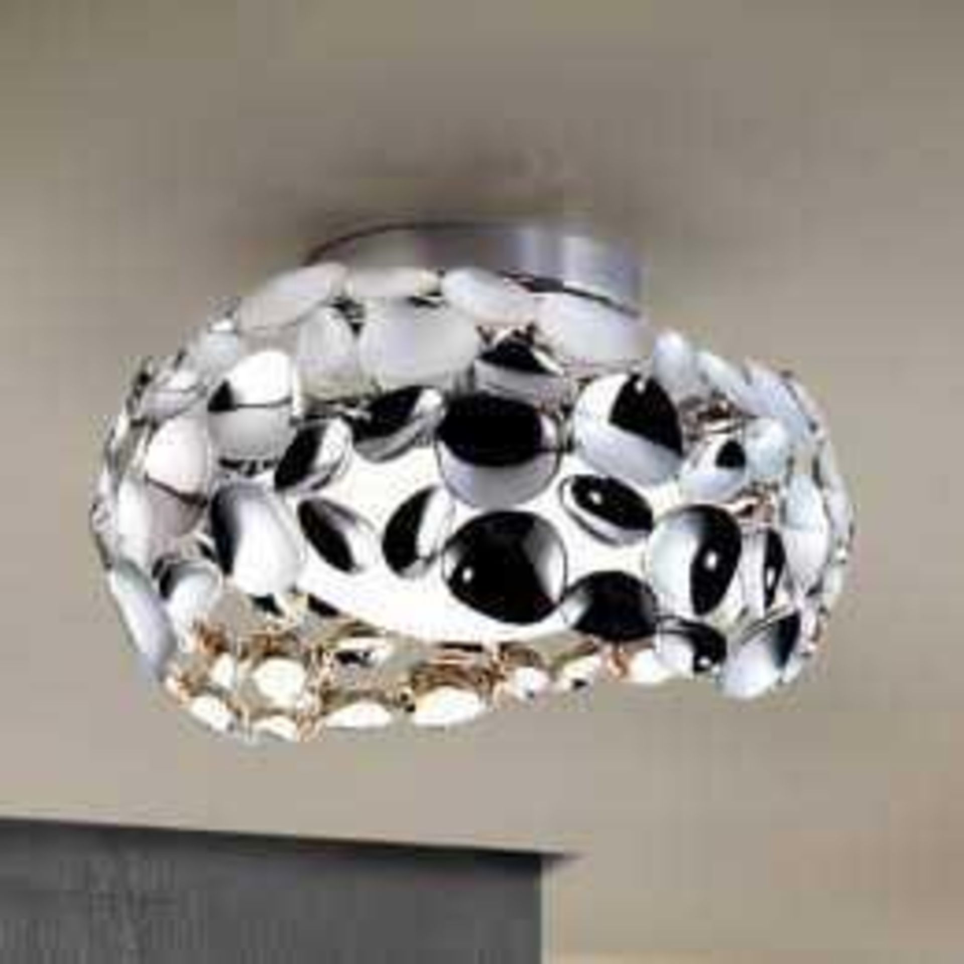 RRP £230 Boxed Schuller Narisa Plafon Chrome Finish Designer Ceiling Light Fitting