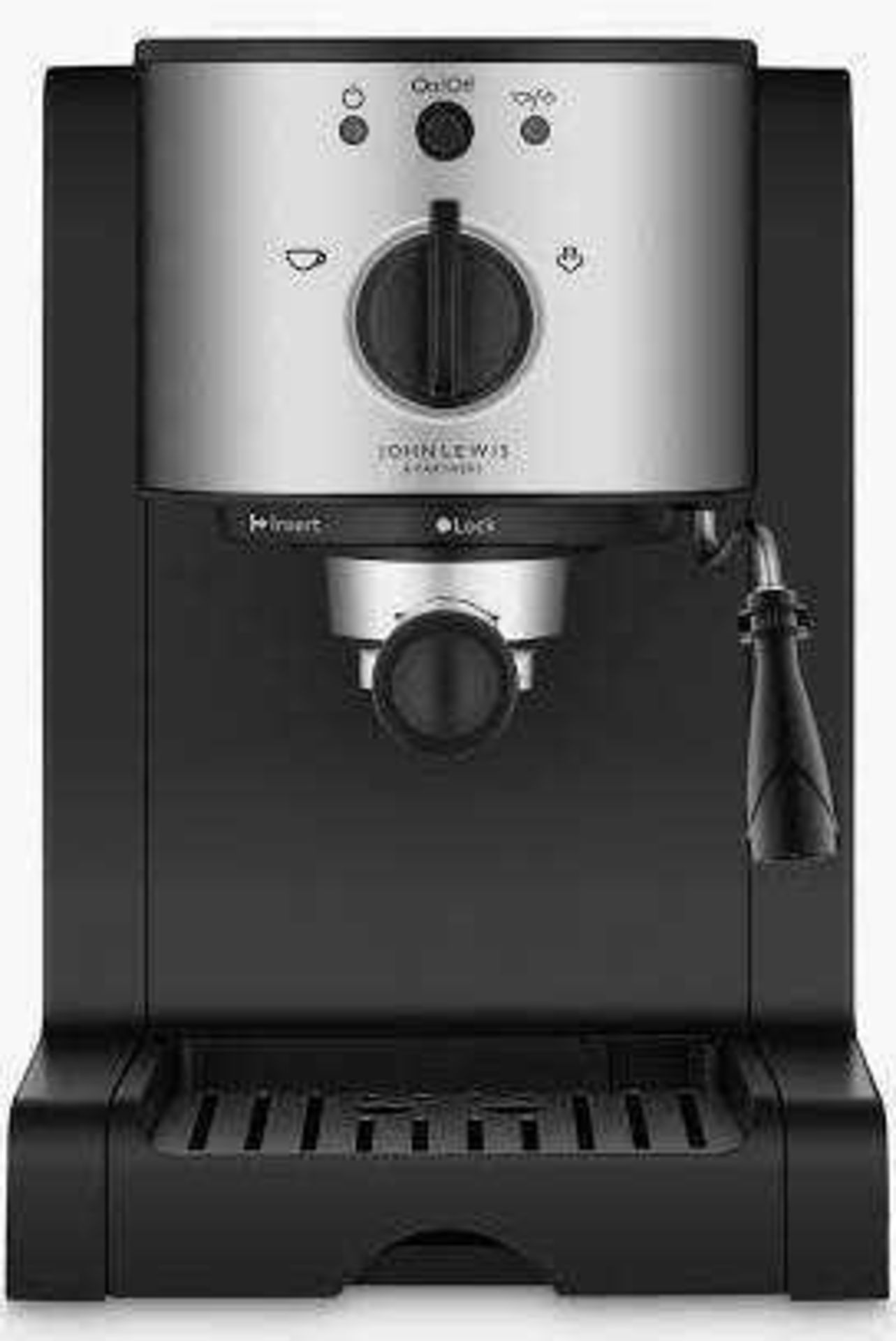 RRP £170 Combined Lot To Contain John Lewis Espresso Coffee Machine With Milk Frother, Stainless St