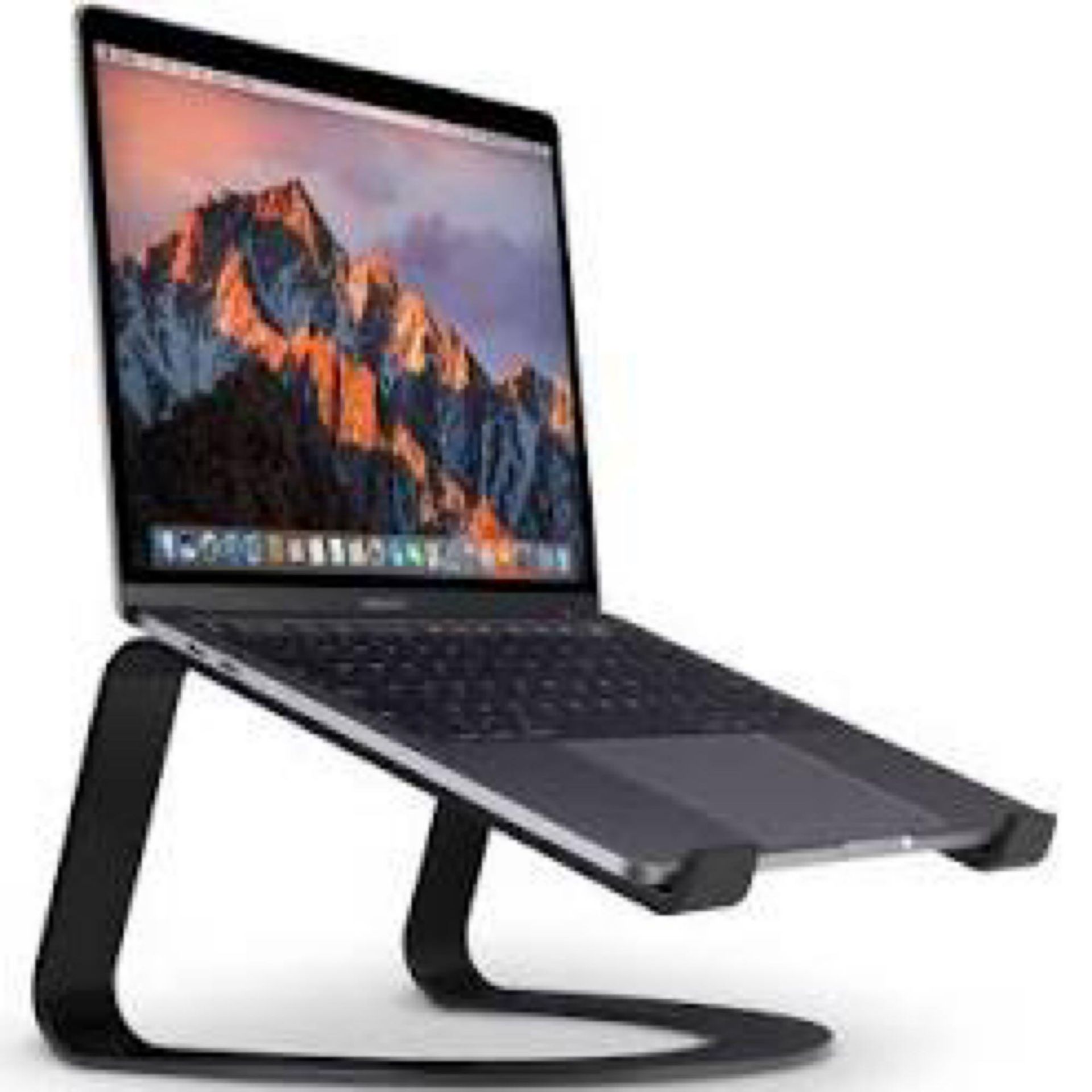 RRP £80 lot to contain x1 Curve For MacBooks And Laptops Ergonomic Desktop Cooling Stand For Home Or