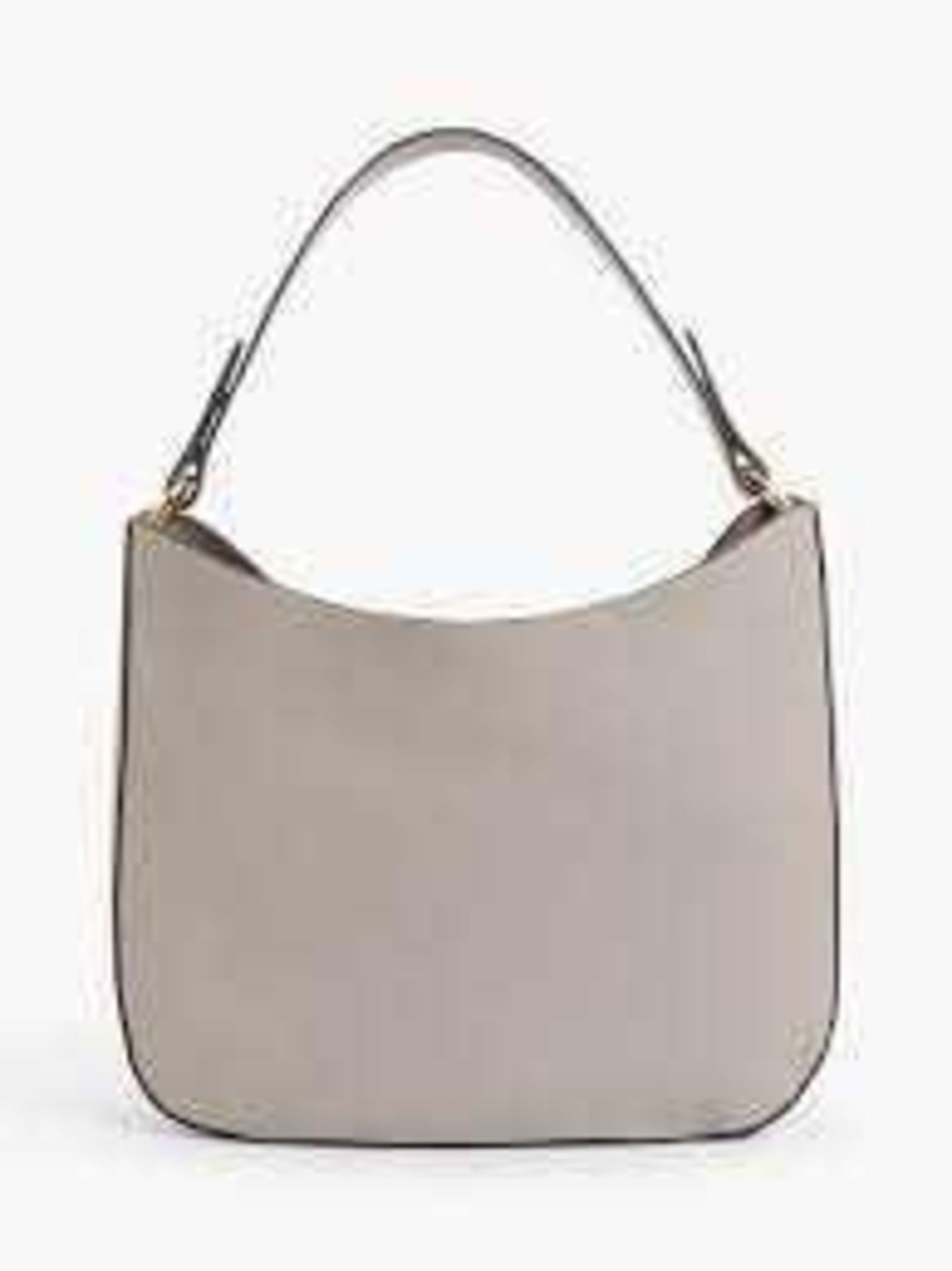 RRP £110 Ladies Designer John Lewis And Partners Grey Leather Hobo Handbag