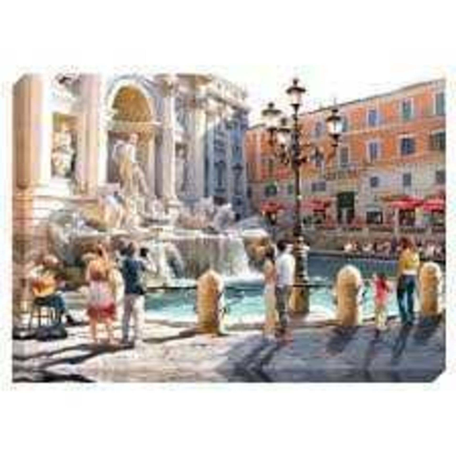 RRP £120 Trevi Fountain By Artist Macneil Canvas Wall Art Picture - Image 2 of 2