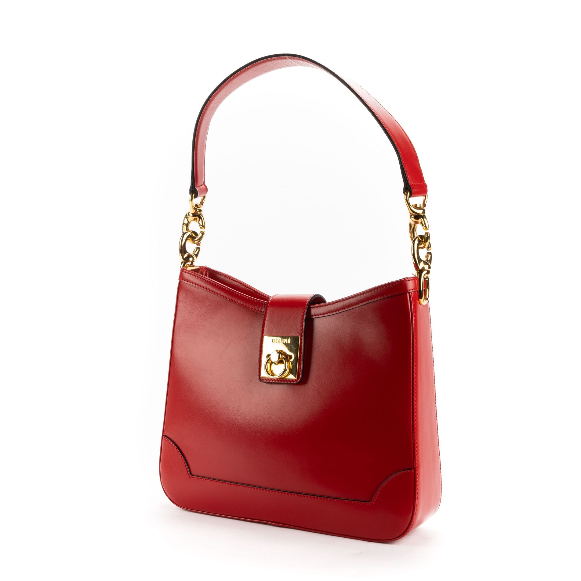 RRP £2600 Celine Single Flap Tote Shoulder Bag in Red - EAG3391 - Grade AA Please Contact Us