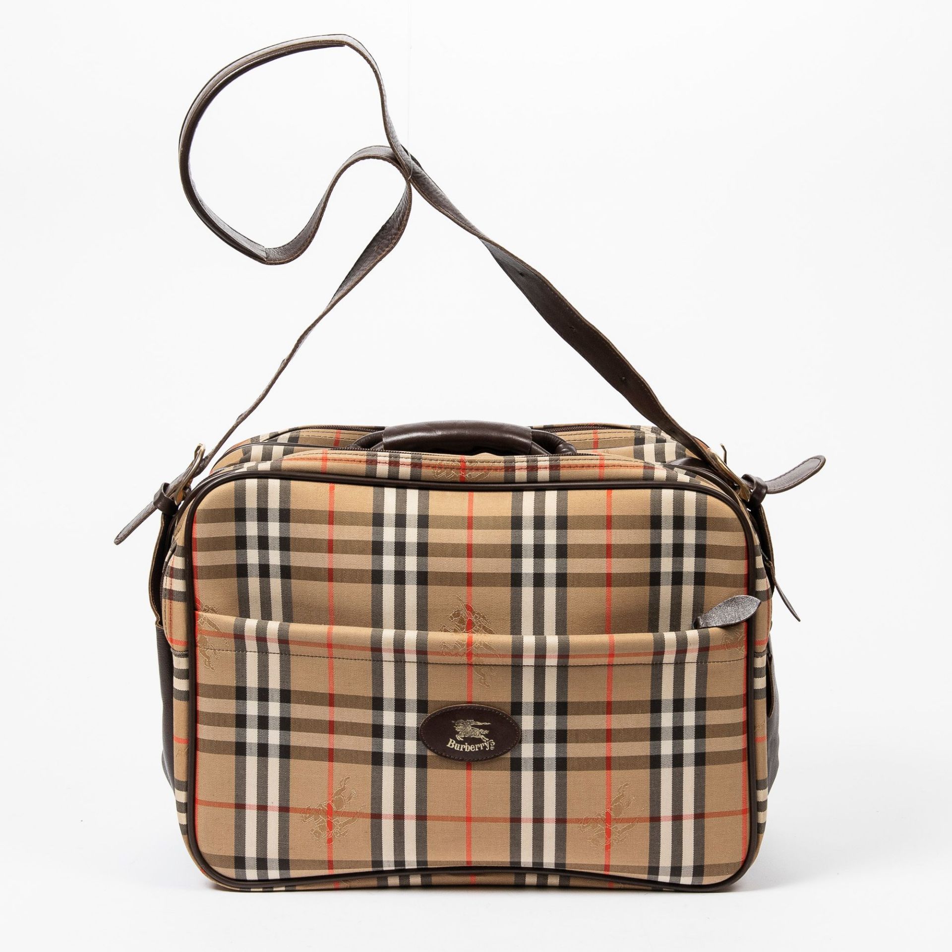 RRP £890 Burberry Large 3 Burberrys Zip Travel Bag in Beige and Brown - AAP8363 - Grade A Please