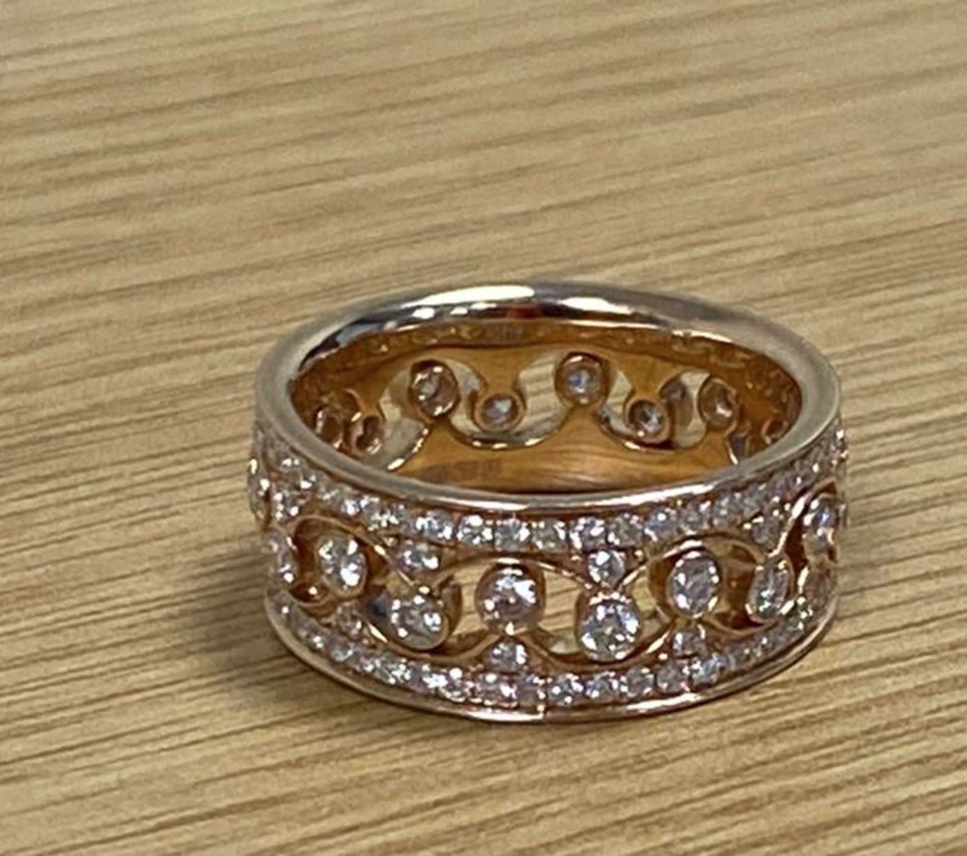 RRP £4500 Diamond Fusion Ring. 2 Rings In 1. 1.27ct Diamonds. 18ct Yellow Gold. Size O.