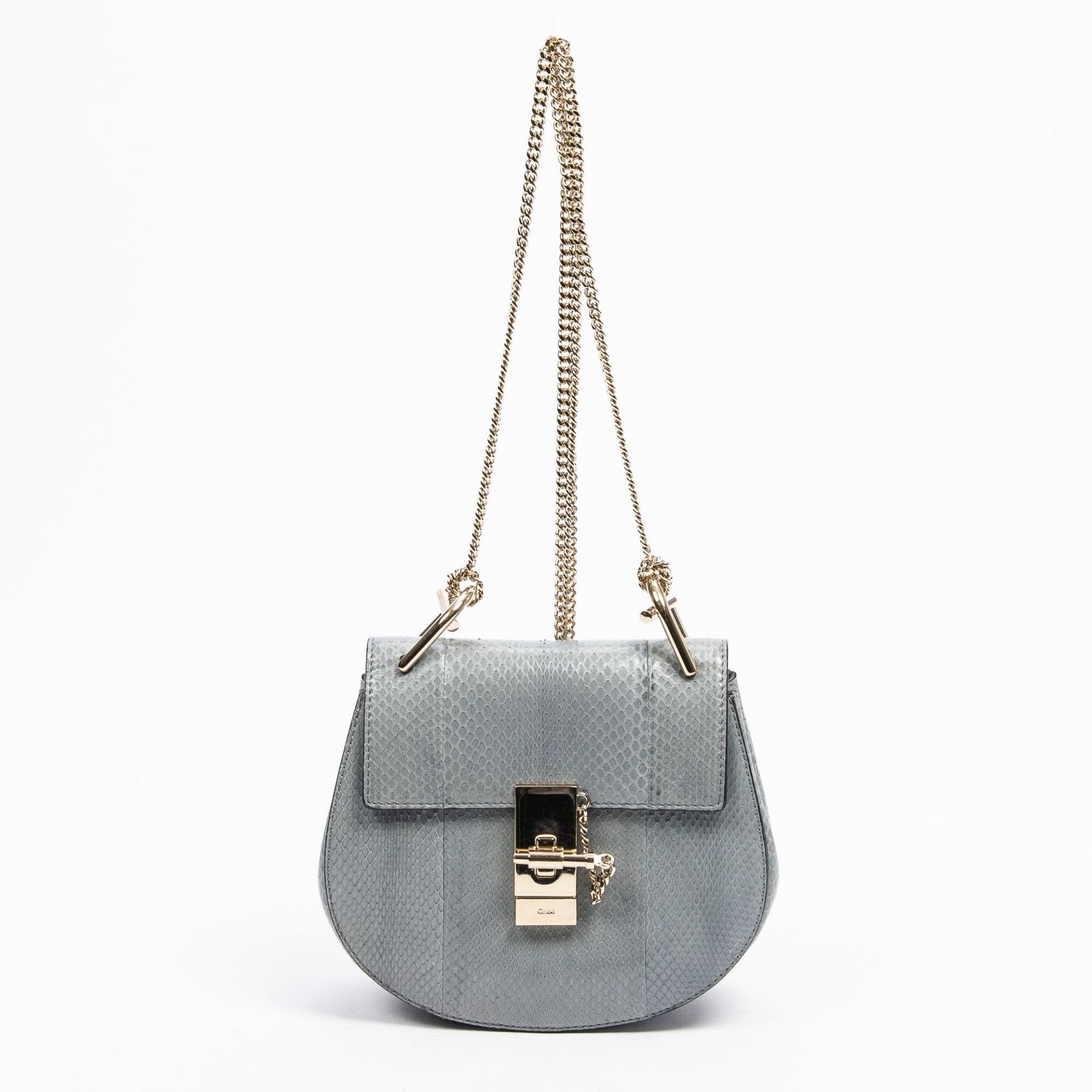 RRP £1590 Chloe Mini Drew Grey Shoulder Bag AAQ0329 Grade A (Please Contact Us Direct For