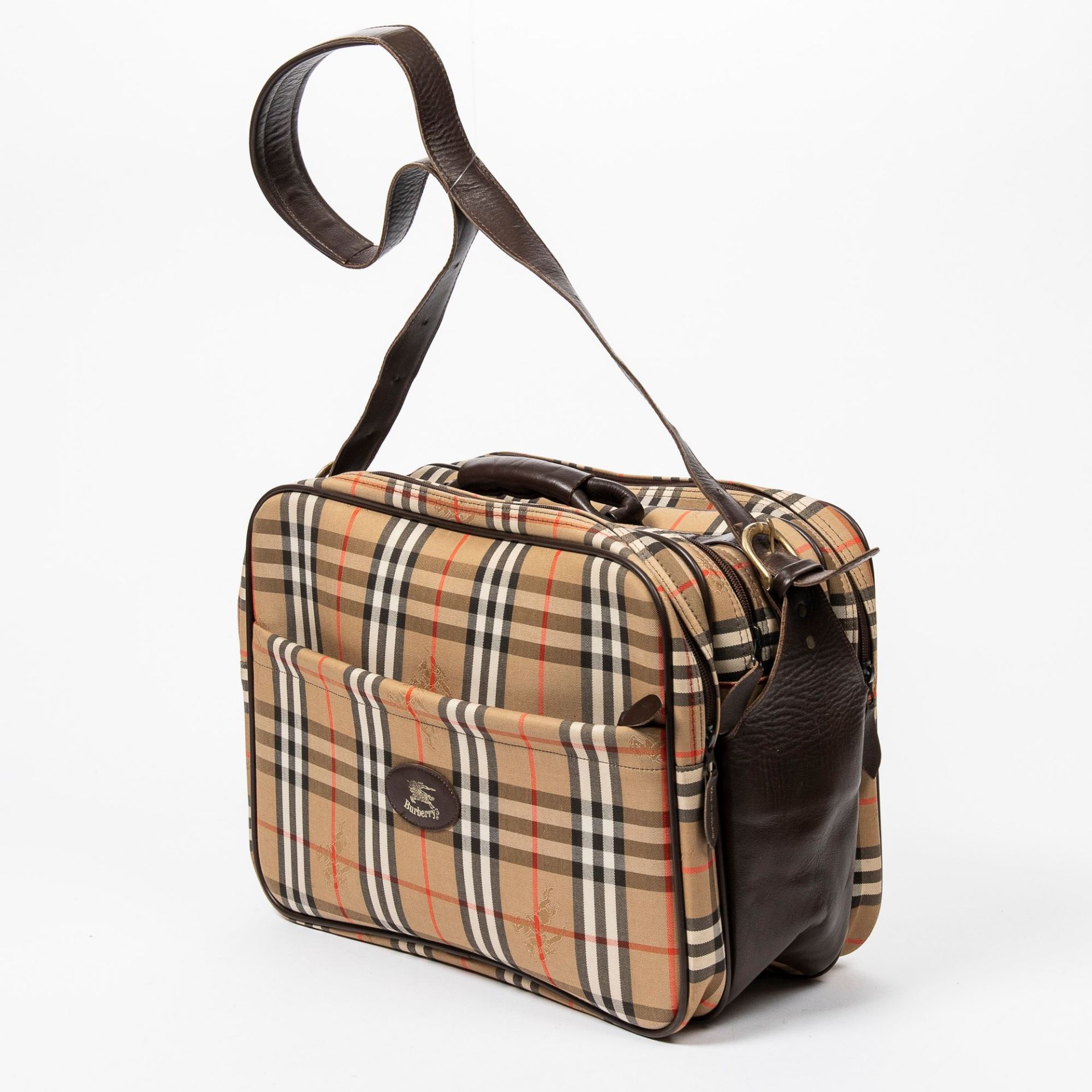 RRP £890 Burberry Large 3 Burberrys Zip Travel Bag in Beige and Brown - AAP8363 - Grade A Please - Image 2 of 3