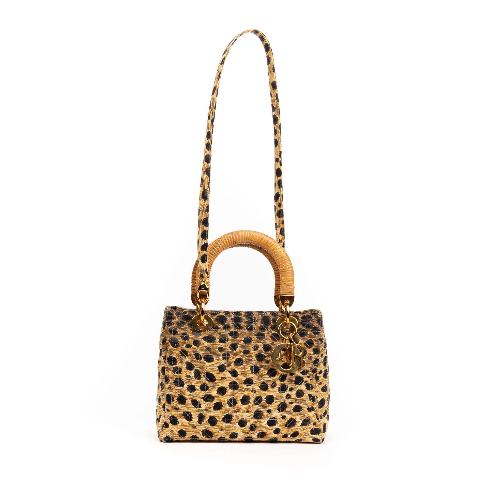 RRP £2800 Christian Dior Yellow/Black Rare Vintage Lady Leopard Handbag EAG4517 Grade A (Please - Image 3 of 4