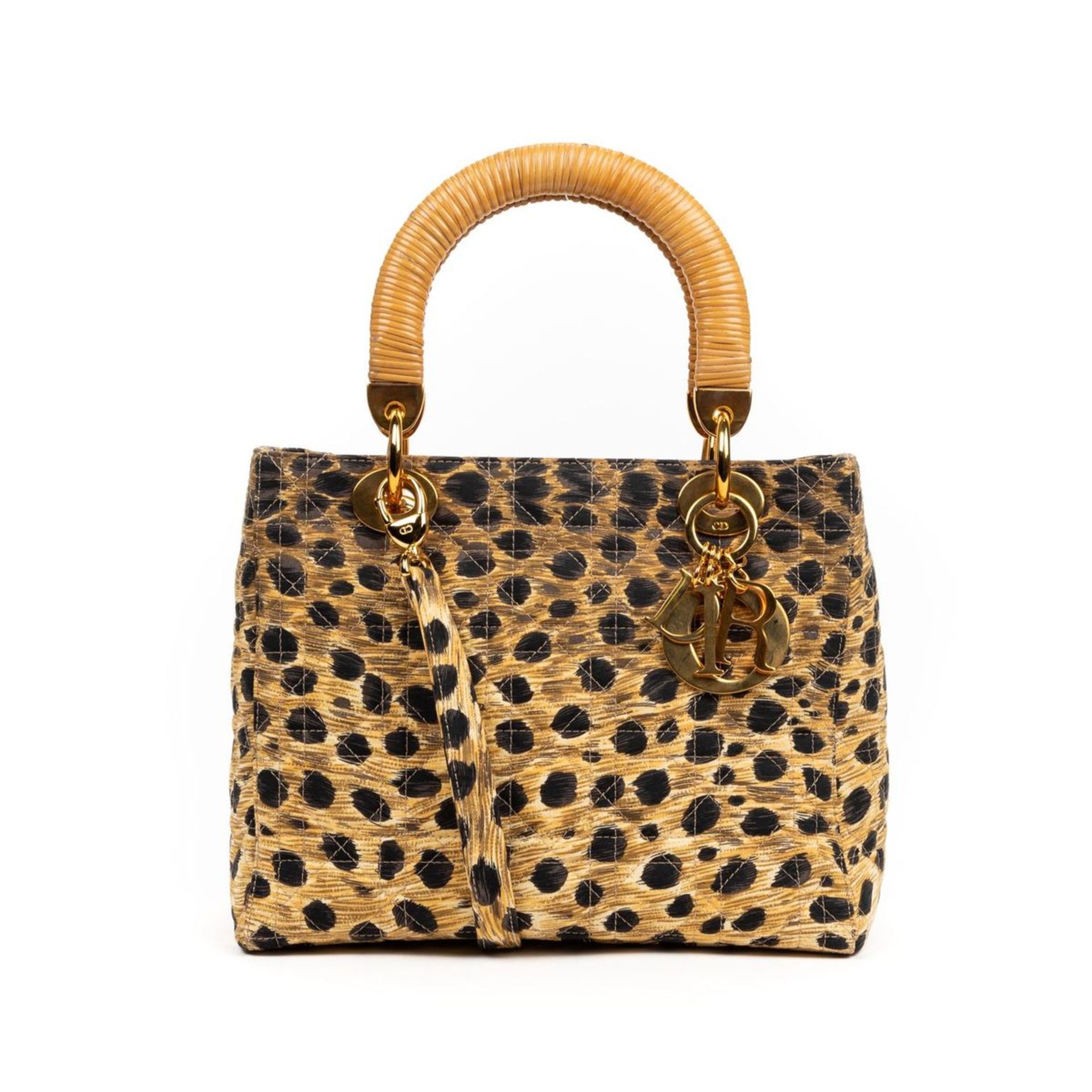 RRP £2800 Christian Dior Yellow/Black Rare Vintage Lady Leopard Handbag EAG4517 Grade A (Please - Image 2 of 4