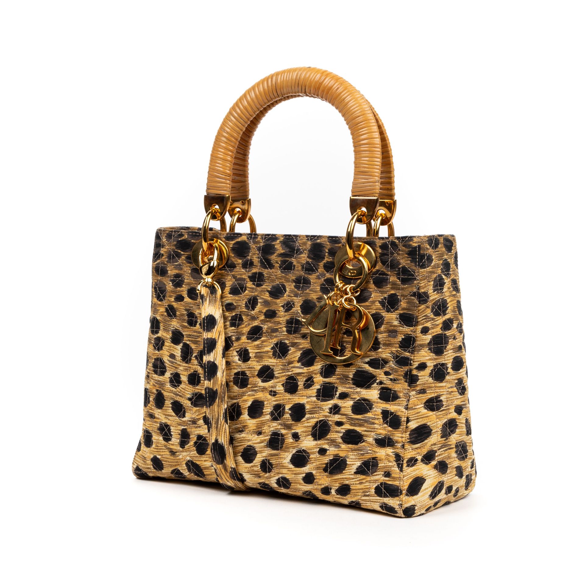 RRP £2800 Christian Dior Yellow/Black Rare Vintage Lady Leopard Handbag EAG4517 Grade A (Please