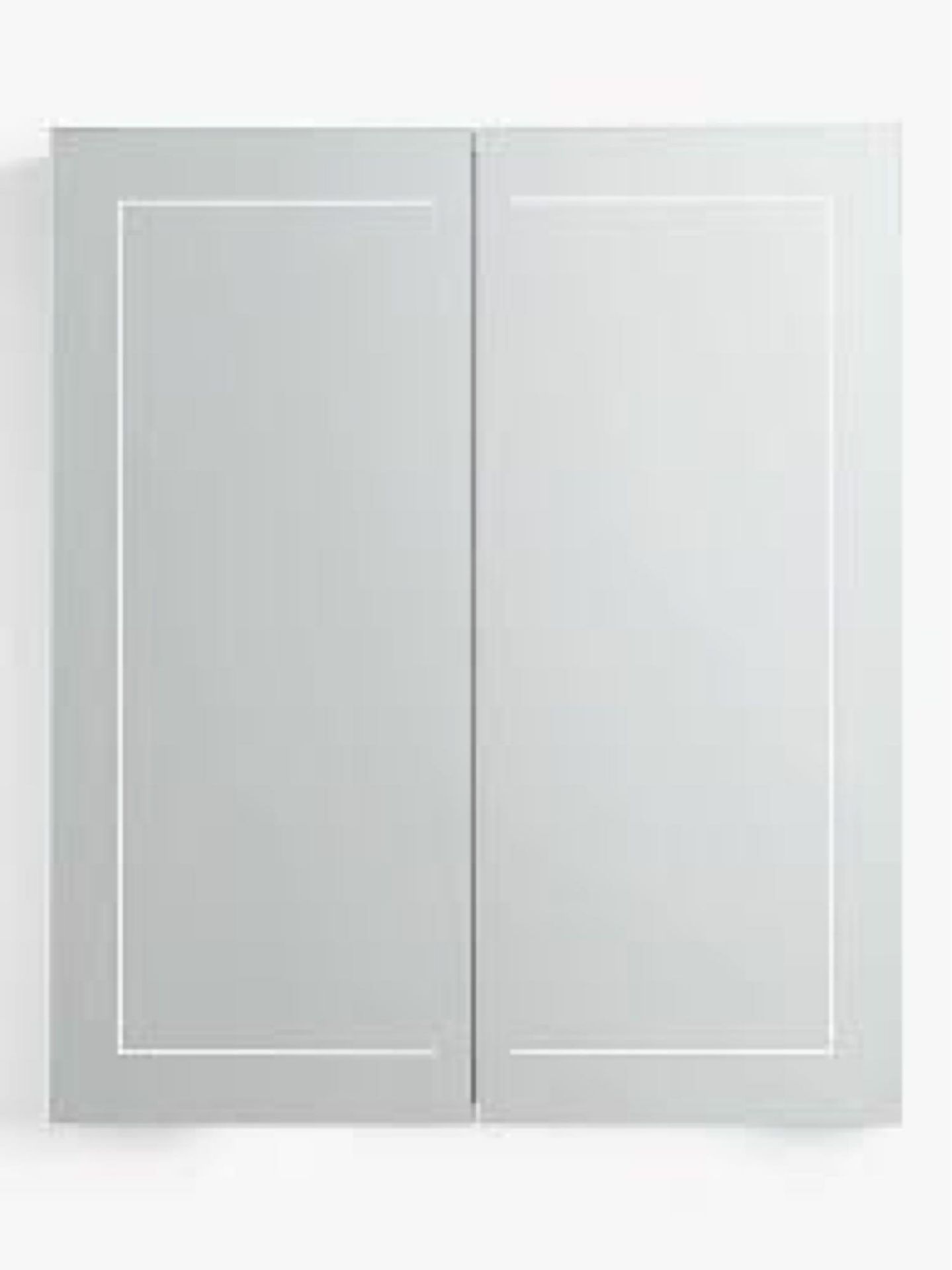 RRP £550 Boxed John Lewis And Partners Double Door Illuminated Mirrored Bathroom Cabinet