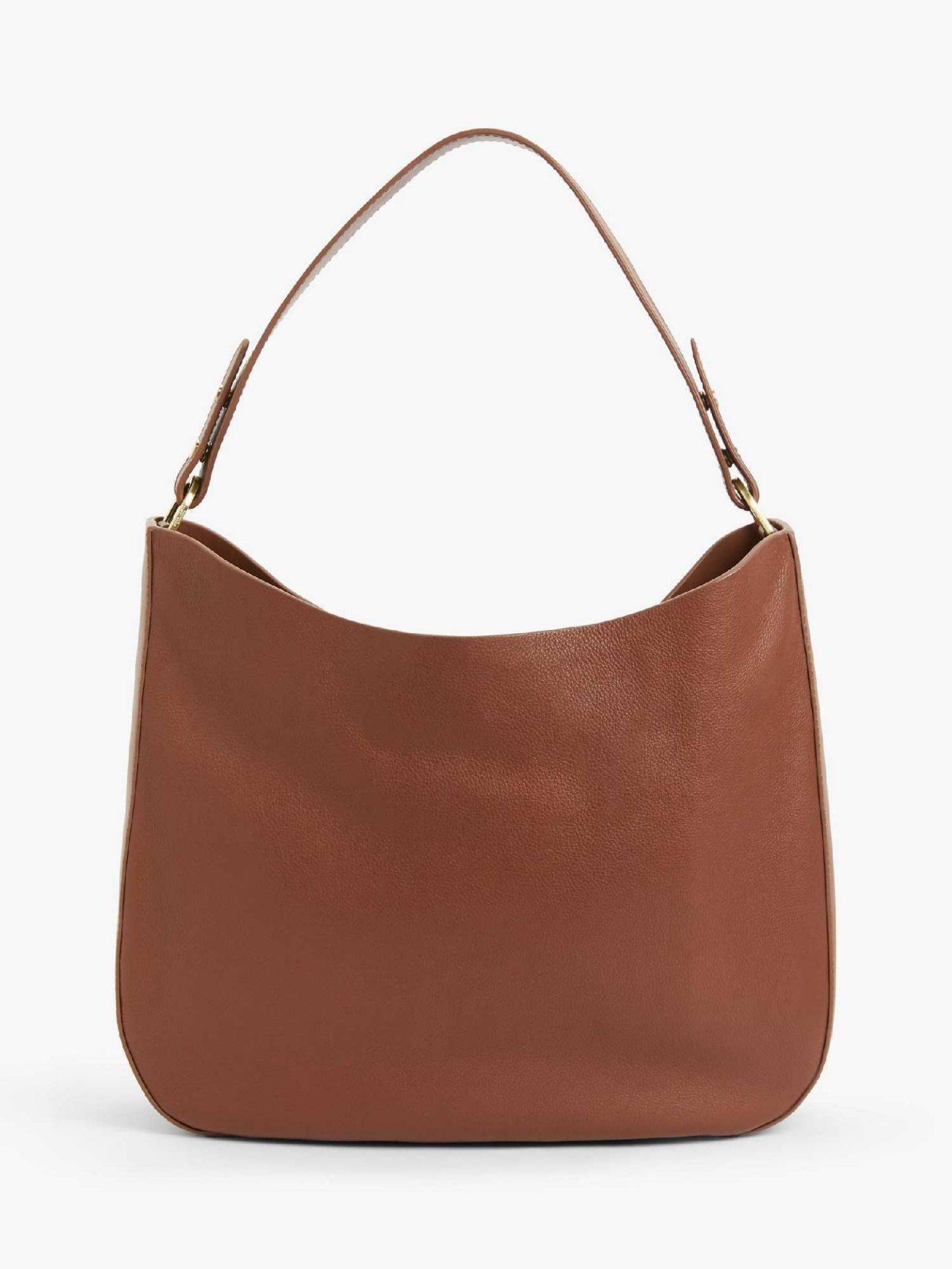 RRP £110 John Lewis And Partners Freya Hobo Brown Leather Ladies Designer Handbag