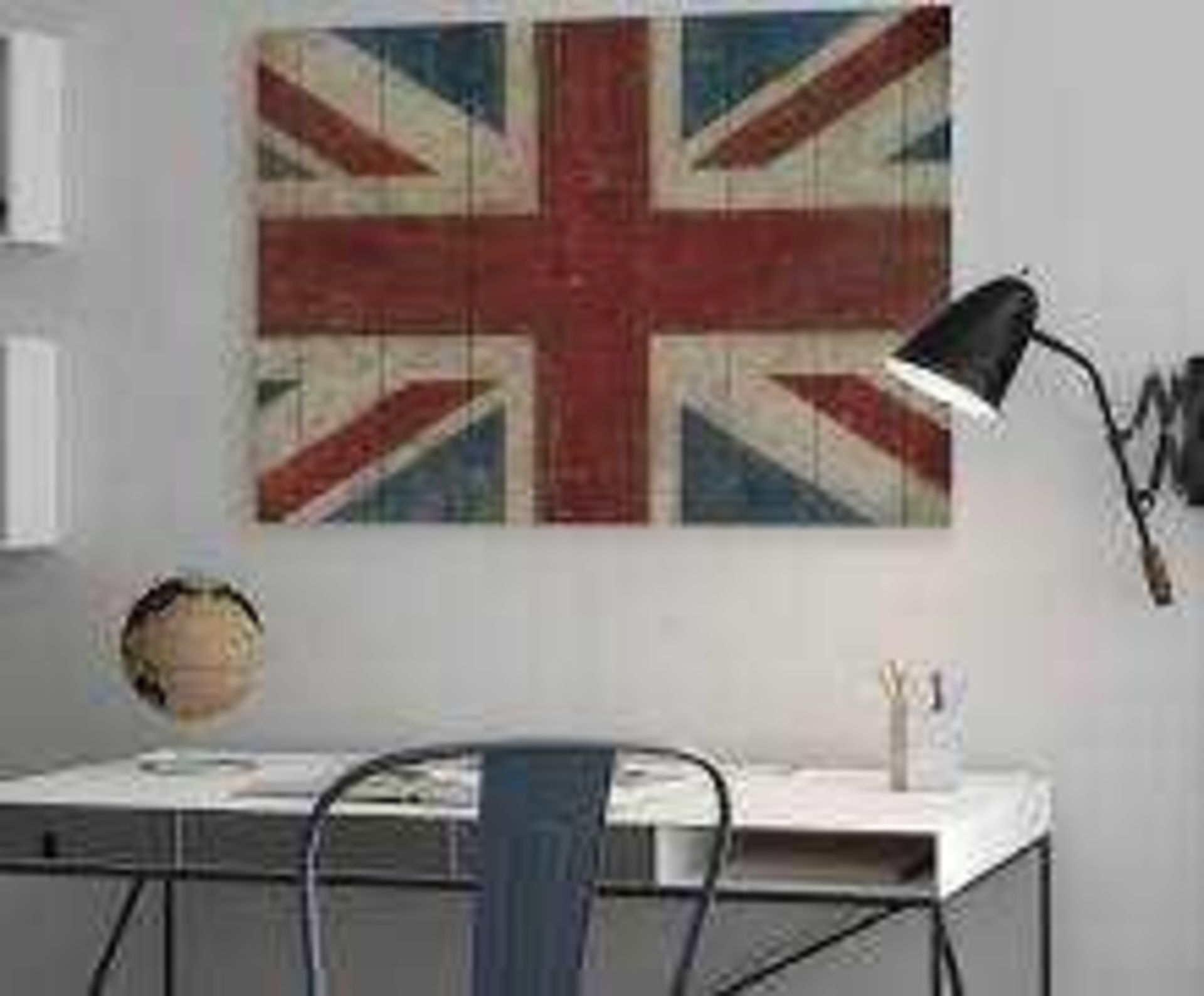 RRP £150 Lot To Contain 2 Assorted Stretched Canvas Wall Art Pictures To Include "Union Jack" And "A