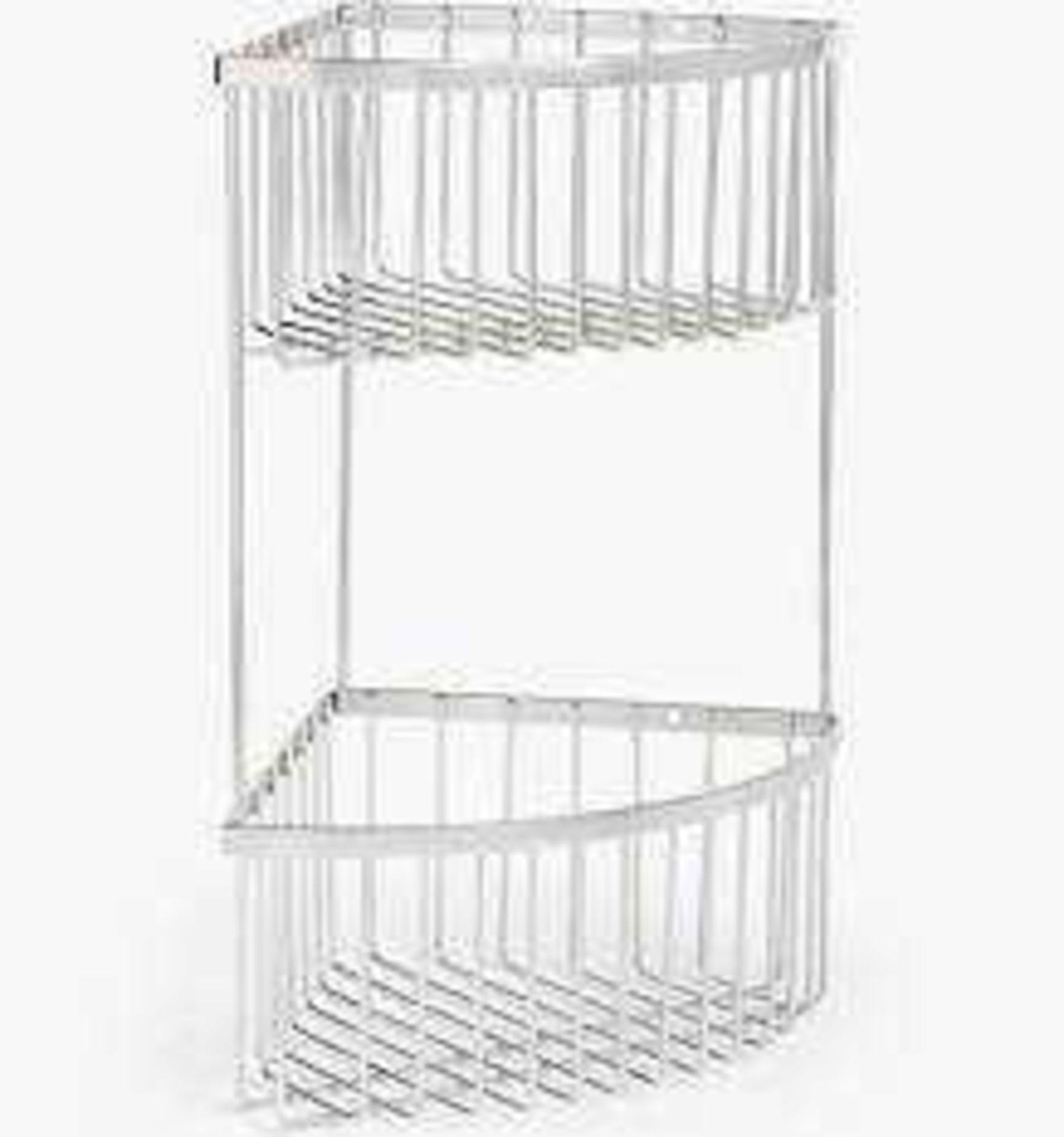RRP £110 Combined Lot To Contain 1X Unboxed Round Bathroom Metal 2 Tier Freestanding Shelf, 1X Boxed