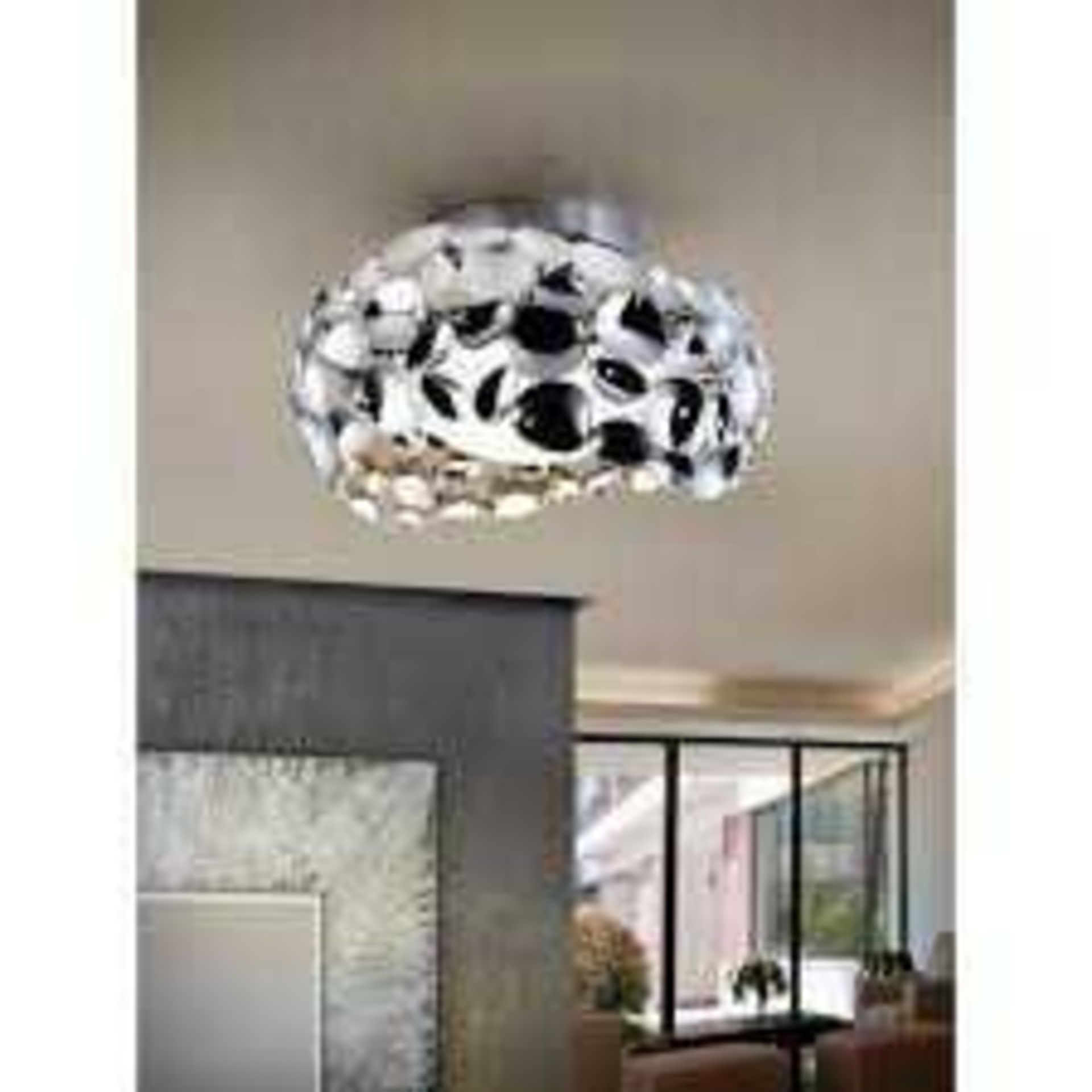 RRP £220 Boxed Schuller Narisa 3 Light Chrome Finish Ceiling Light Fitting