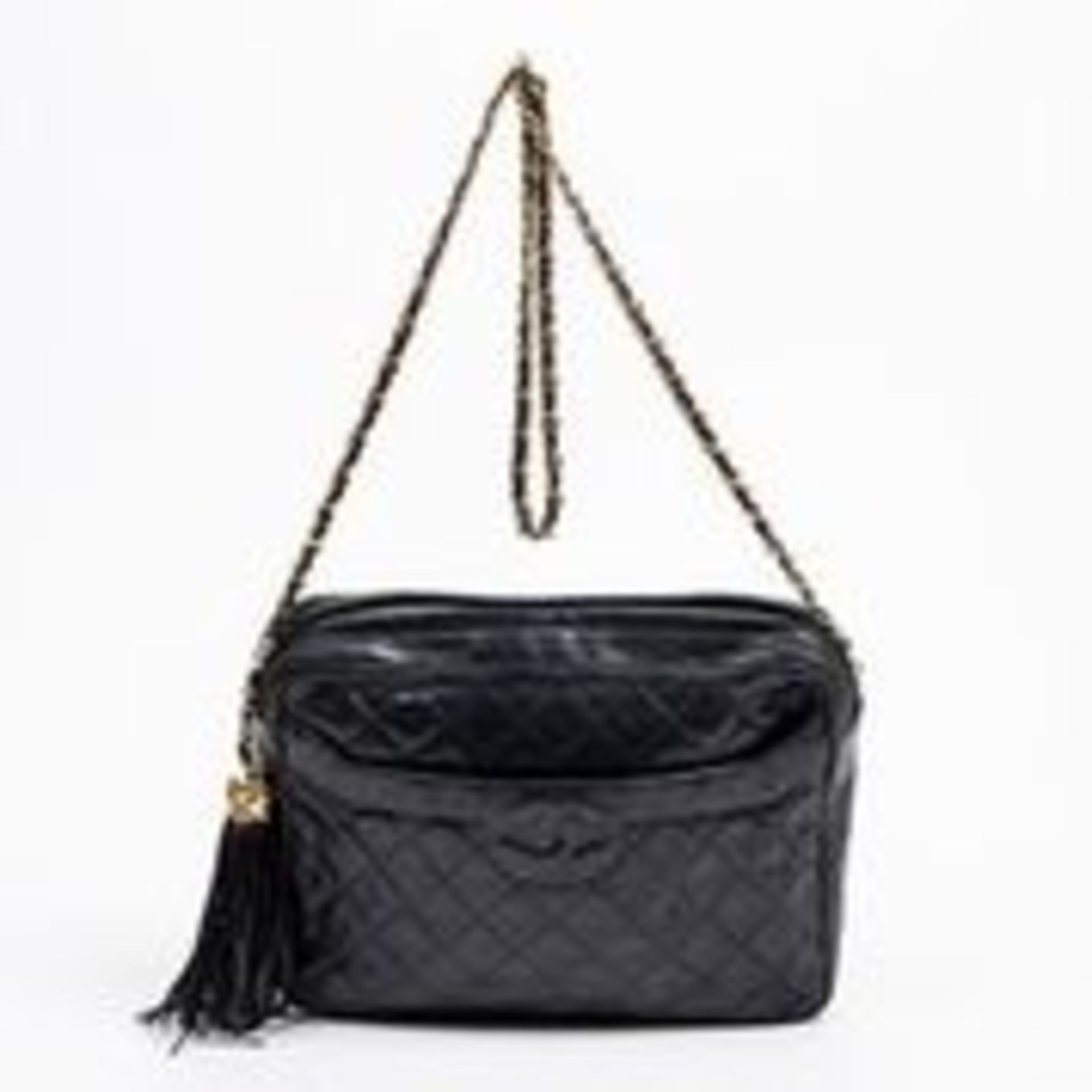 RRP £3,900 Chanel Front Logo Tassle Chain Shoulder Bag Black - AAQ2096 - Grade A - Please Contact Us