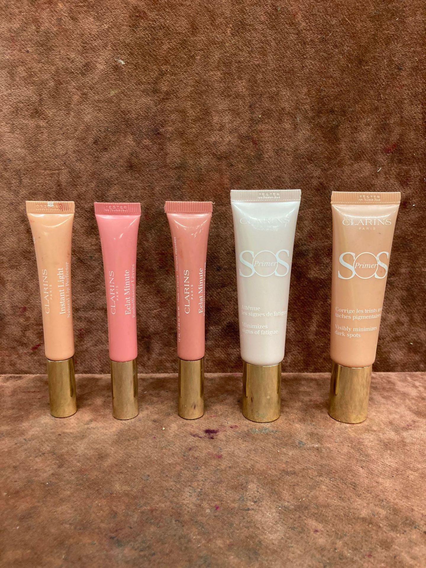 (Jb) RRP £210 Lot To Contain 3 Testers Of Clarins Natural Lip Perfectors And 5 Testers Of Clarins So