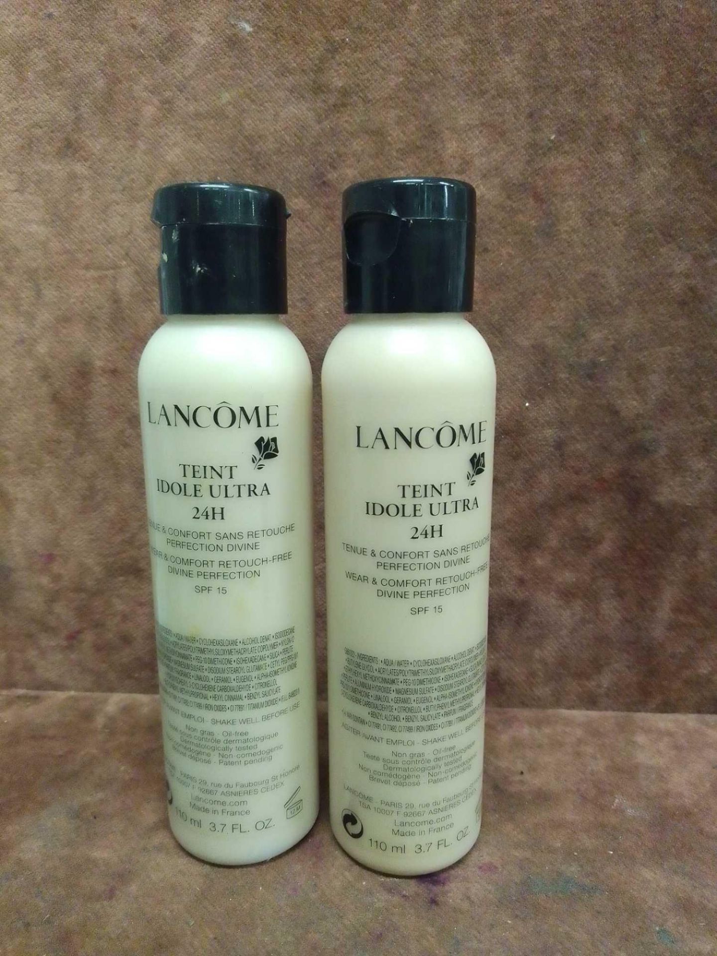 (Jb) RRP £250 Lot To Contain 2 Testers Of Extra Large Salon Size 110Ml Lancome Teint Miracle Bare Sk