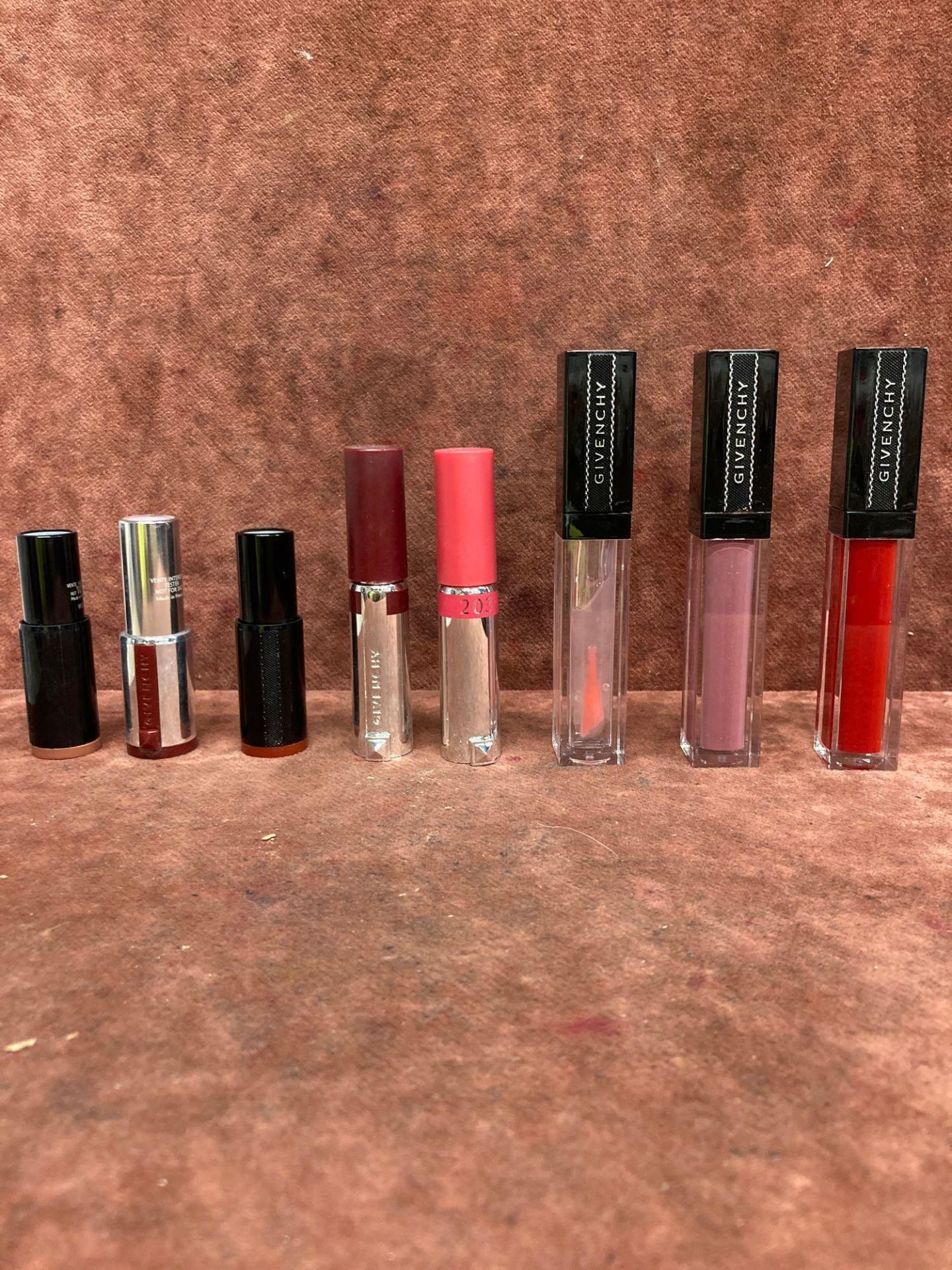 (Jb) RRP £210 Lot To Contain 7 Testers Of Assorted Givenchy Lipsticks All Ex-Display And Assorted Sh
