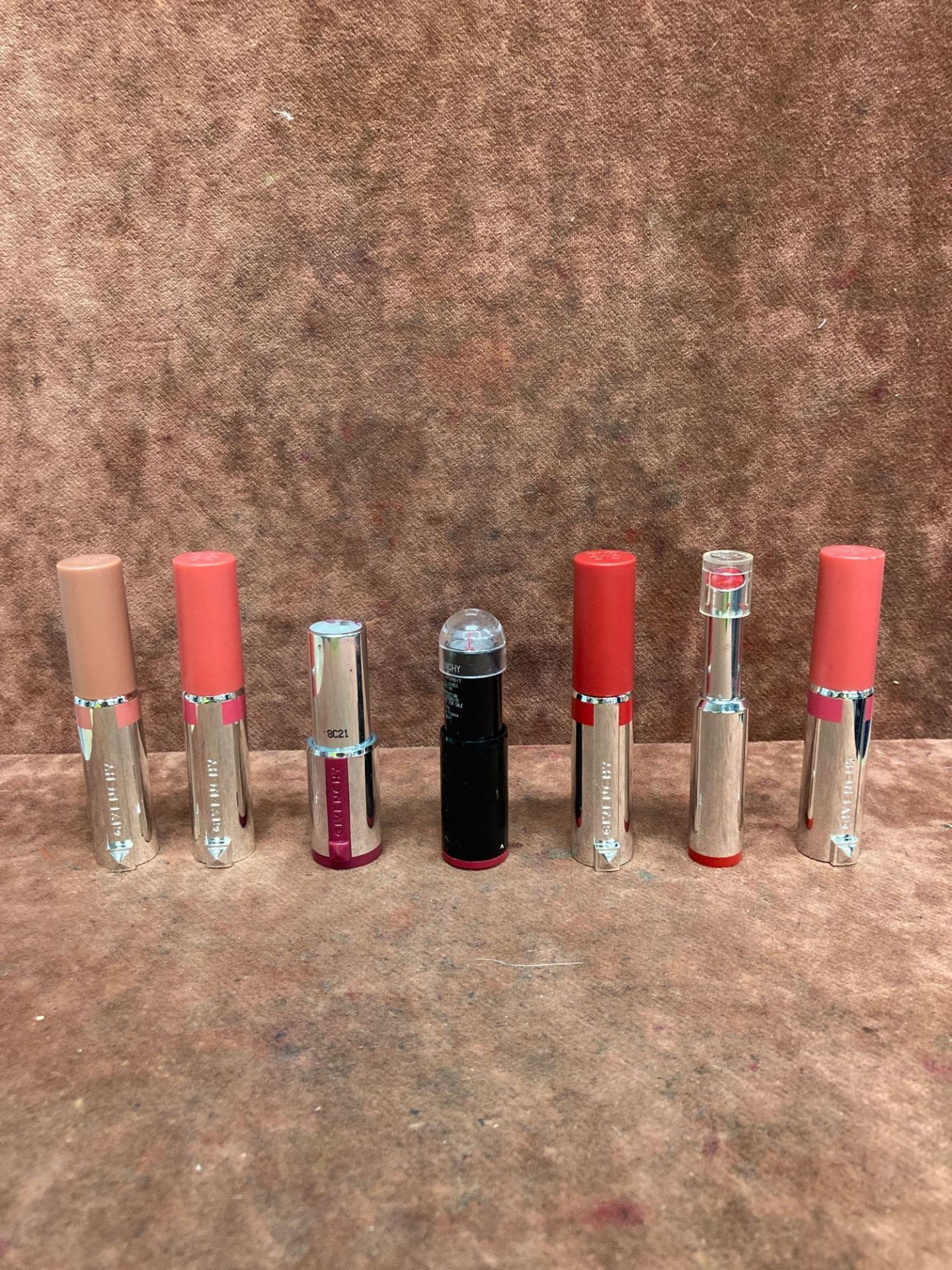 (Jb) RRP £210 Lot To Contain 7 Testers Of Assorted Premium Givenchy Lipsticks All Assorted Shades An