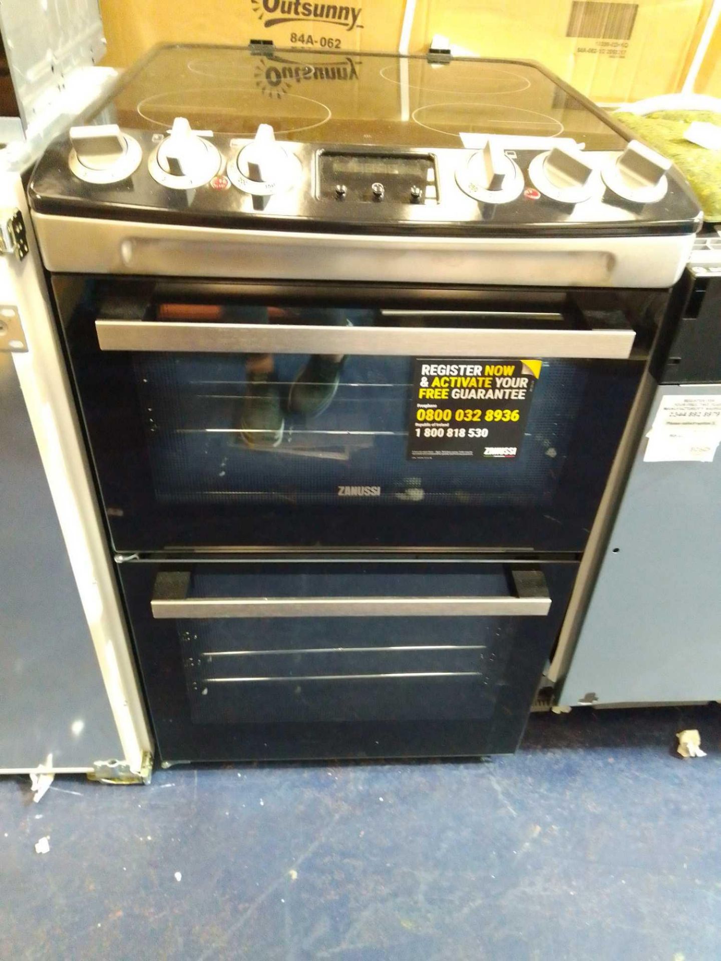 RRP £600 Unpackaged Black Zanussi Zcv46250Xa Electric Cooker