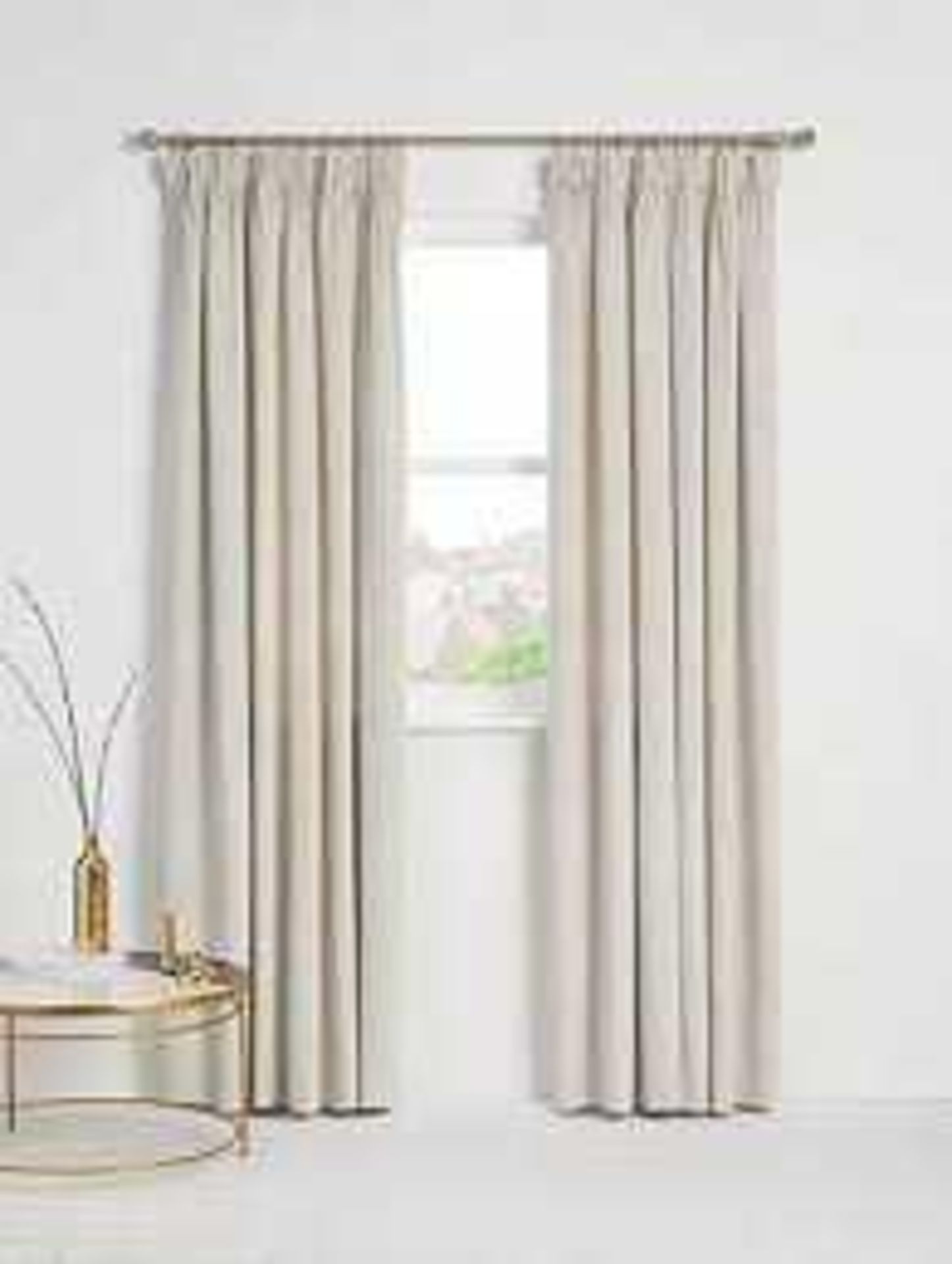 RRP £70 John Lewis Bagged Pencil Pleat Skye Curtains Colour Putty
