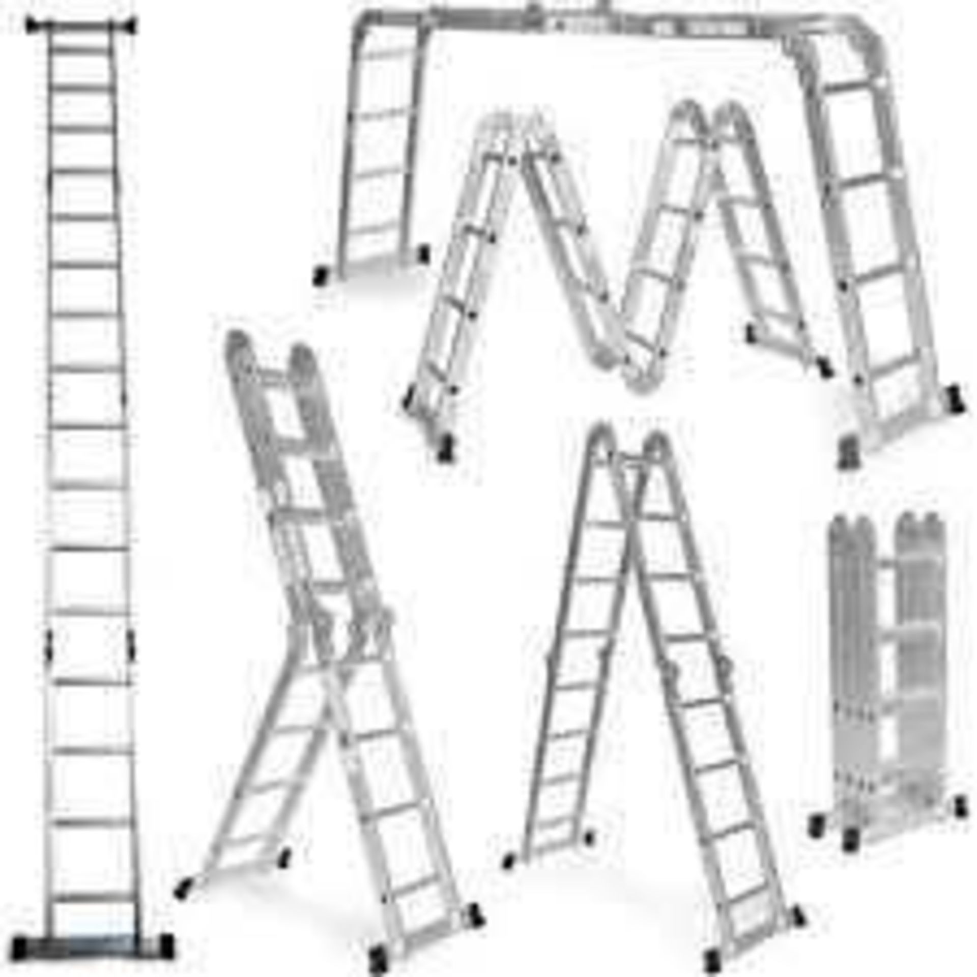 RRP £90 Boxed Build Craft 4 Section Folding Ladder