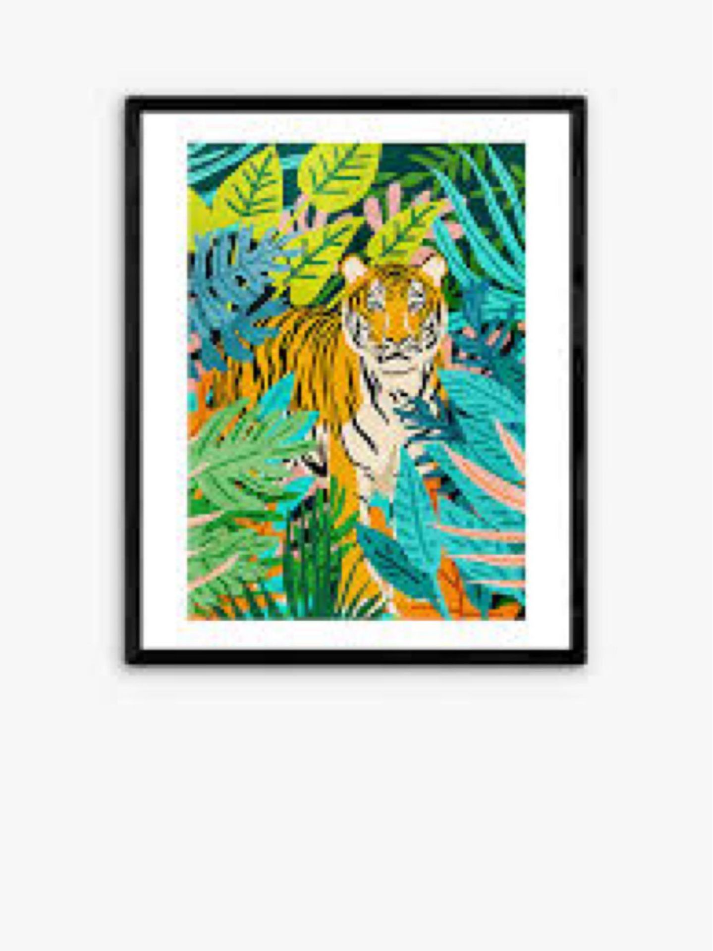 RRP £65 Framed "Jungle Cat" By East End Prints Wall Art Picture