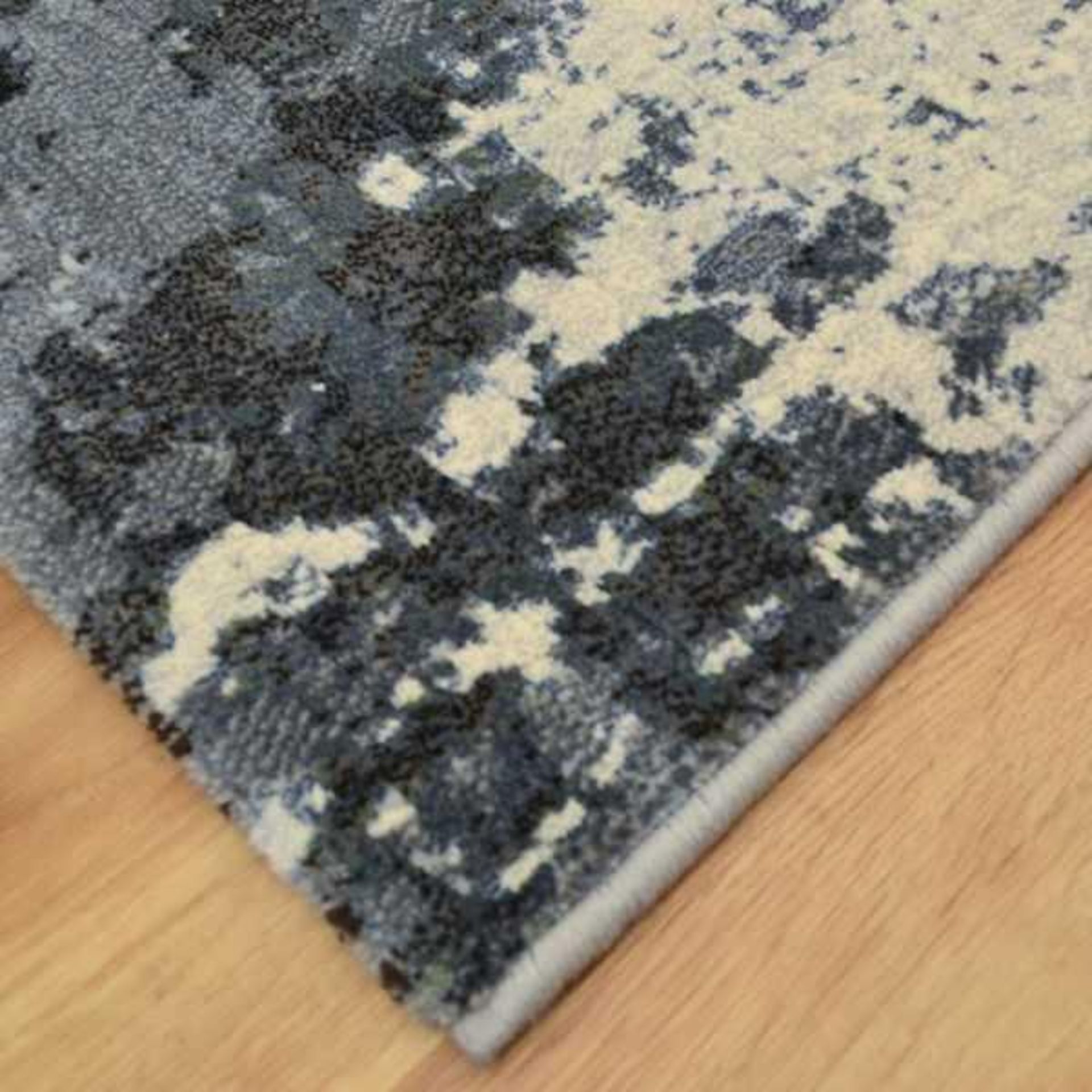 RRP £140 Galleria Abstract Distressed 63378 6656 Rugs In Grey
