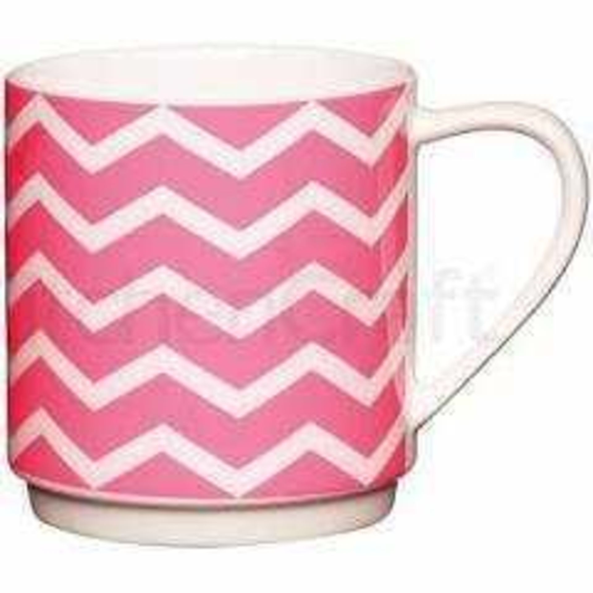 Combined RRP £540 Lot To Contain 72 Brand New Kitchen Craft Neon Pink New Bone China Stacking Mugs