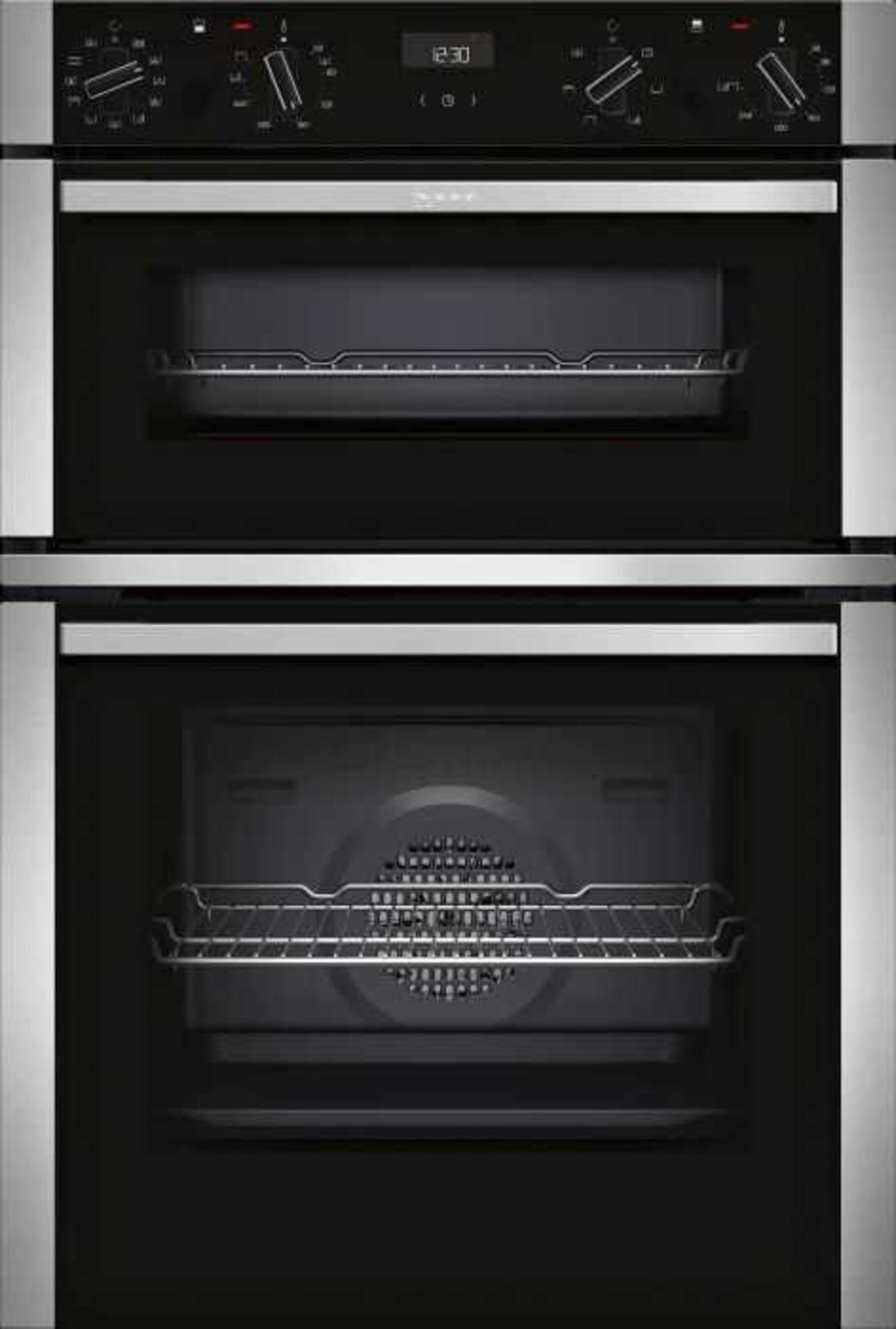 RRP £750 Neff U1Ace5Hn0B Built In Double Oven Electric - Stainless Steel / Black