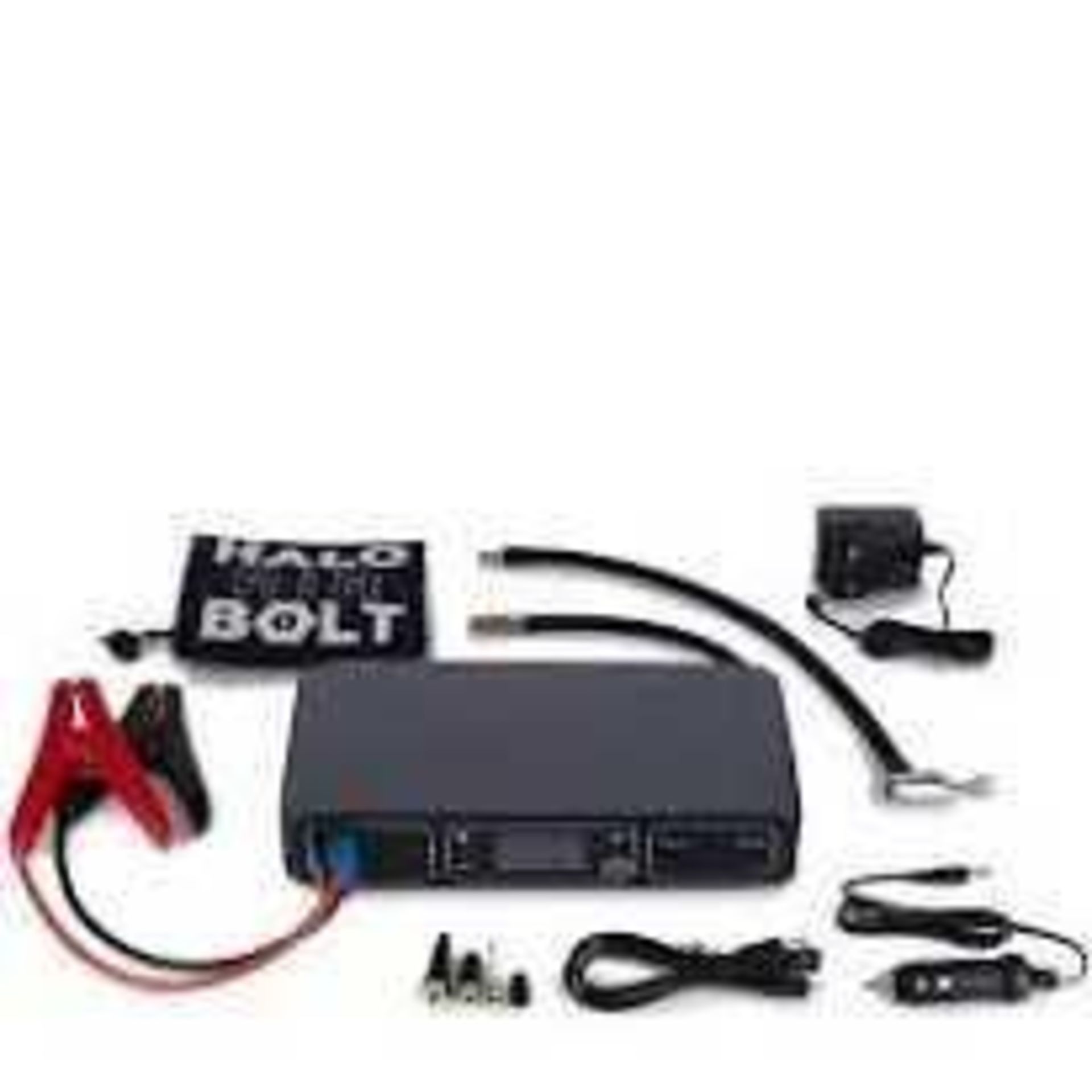 RRP £140 Boxed Halo Air Bolt Portable Power, Jump Starter And Air Compressor