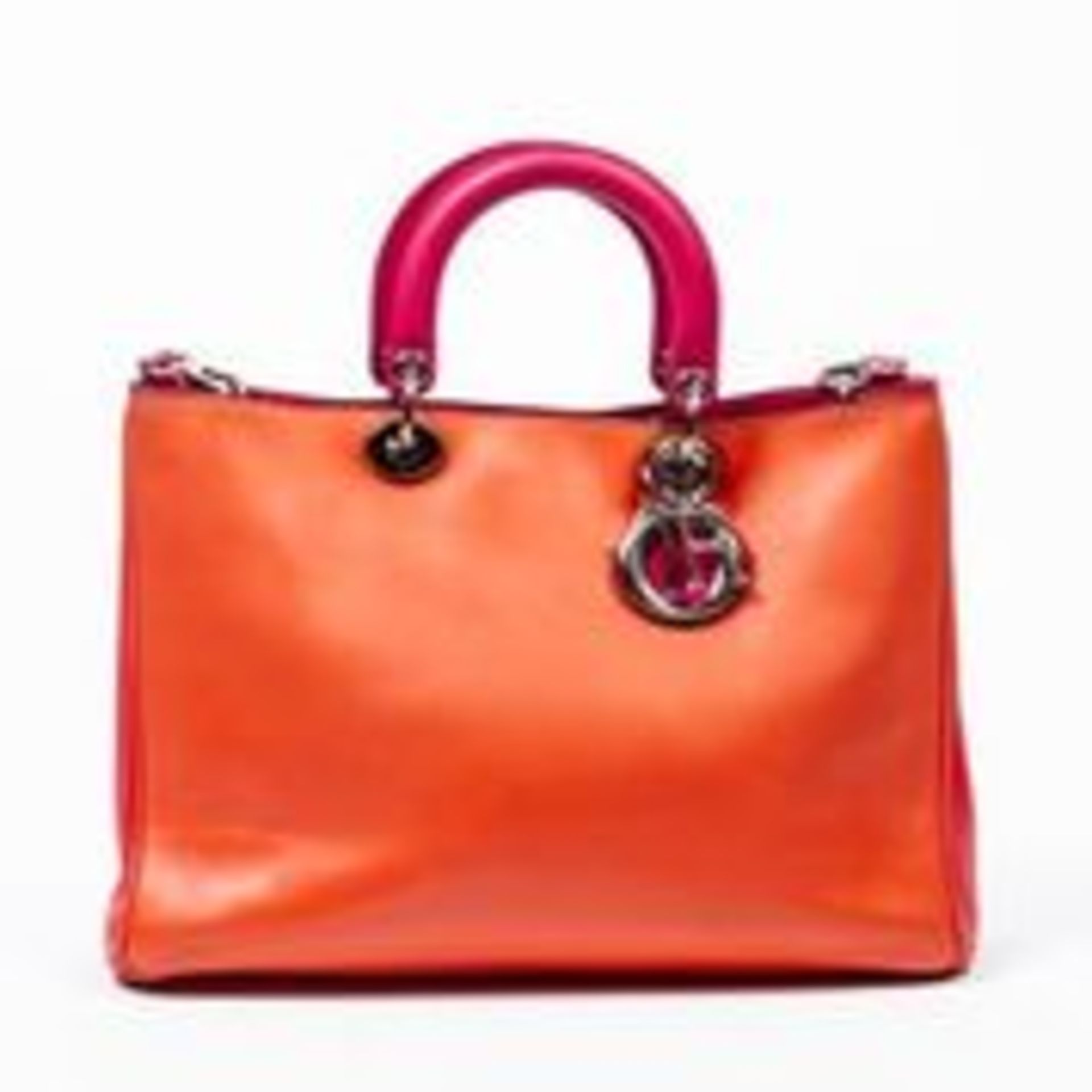 RRP £1,550 Dior Diorissimo Tote Shoulder Bag Orange/Fuschia - AAP7684 - Grade A - Please Contact