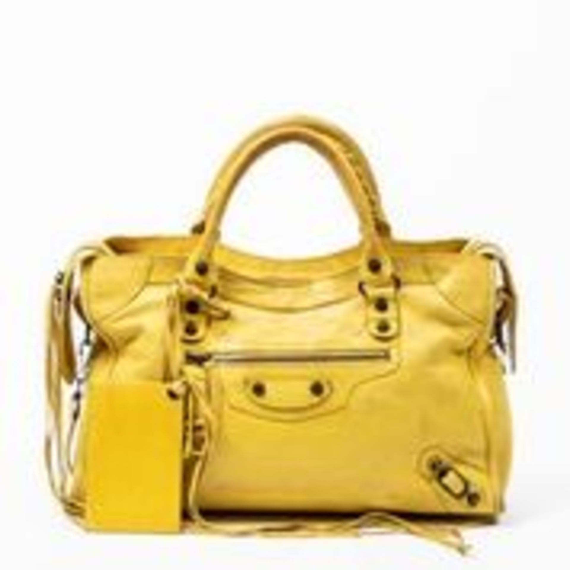 RRP £1,200 Balenciaga Shoulder City Bag Yellow - AAQ3511 - Grade AB - Please Contact Us Directly For