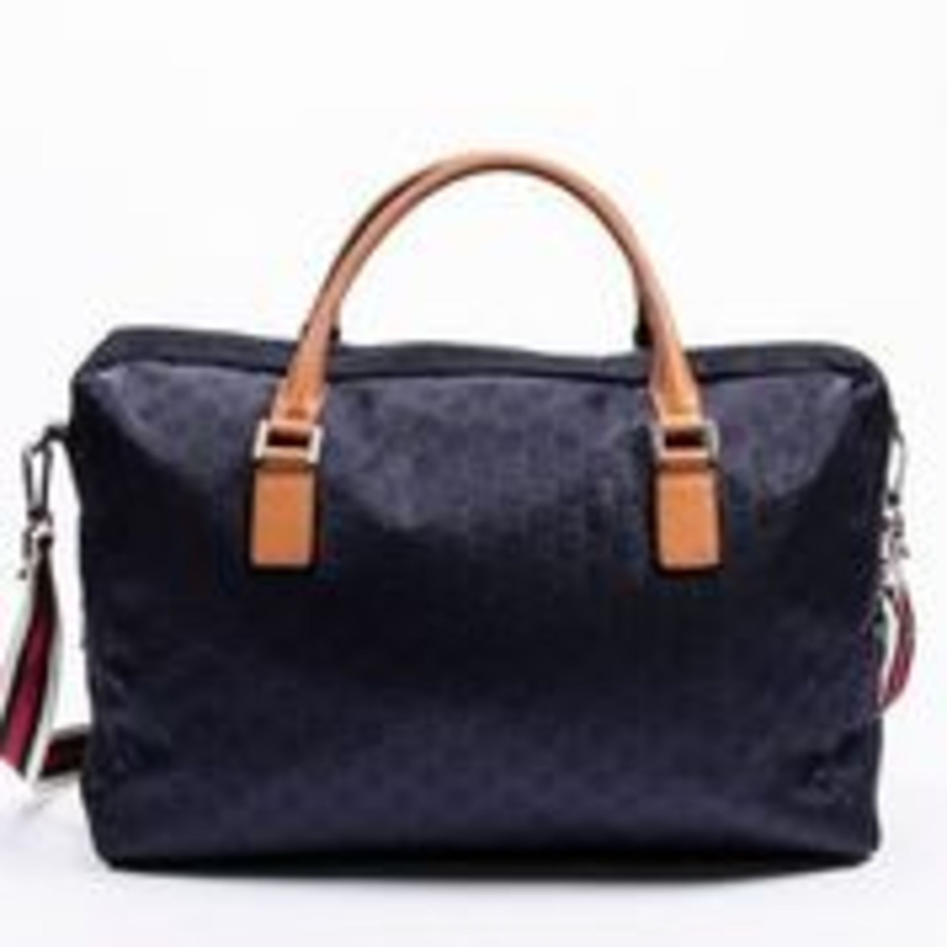 RRP £1,450 Gucci Web Duffle Travel Bag Navy Blue/Brown - AAR3720 - Grade A - Please Contact Us