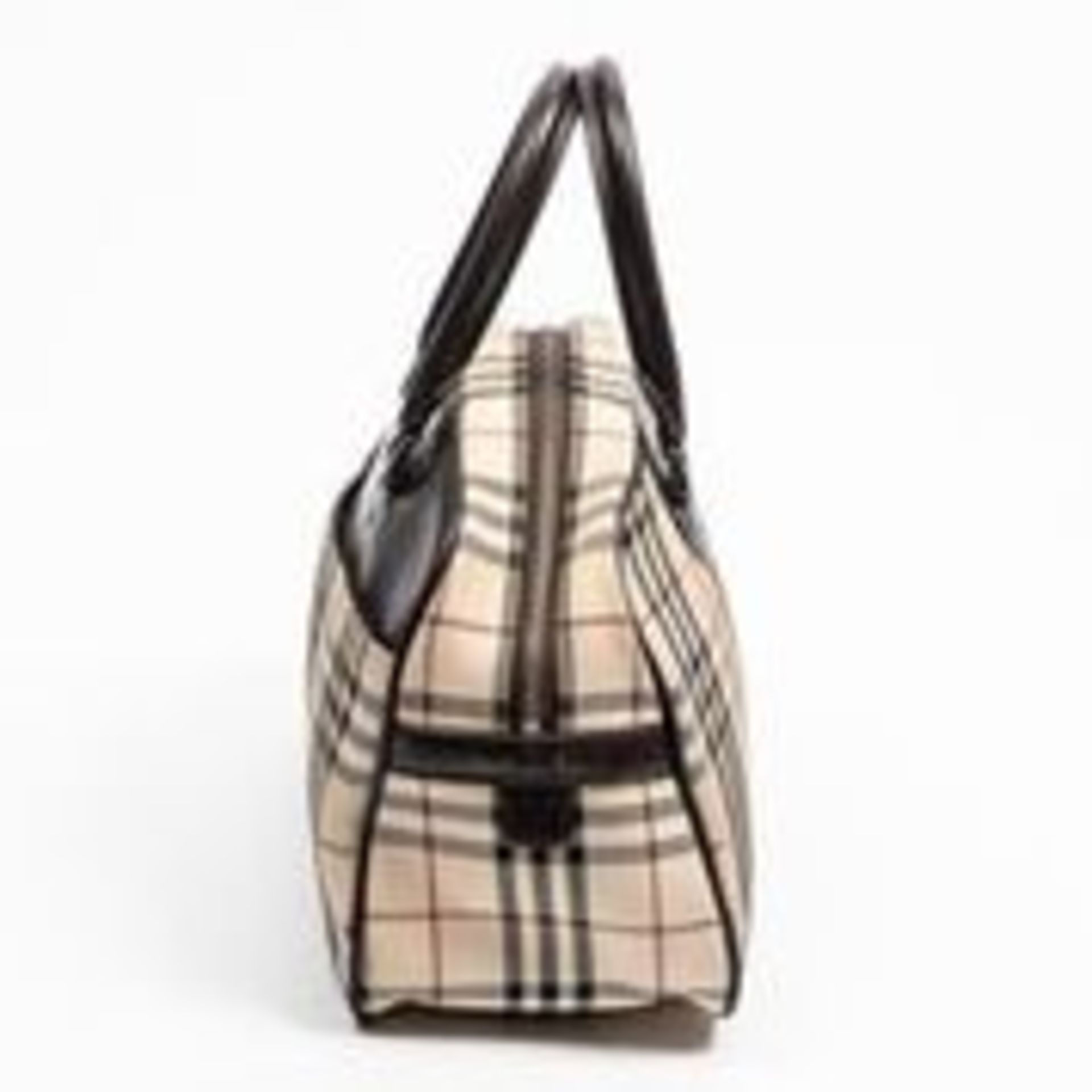 RRP £1,250 Burberry Front Pocket Horizontal Tote Handbag Beige/Dark Brown - AAQ4440 - Grade AB - - Image 3 of 4