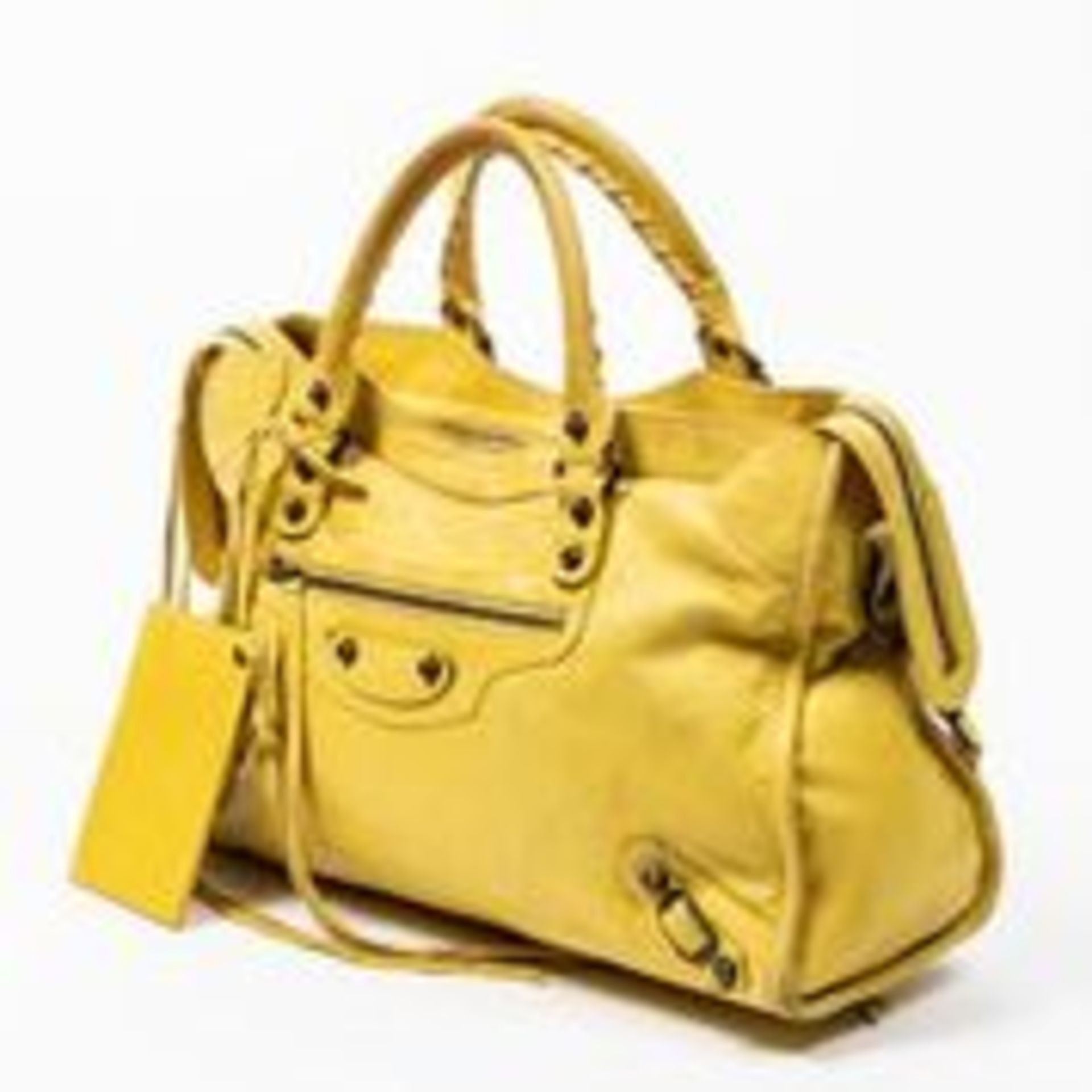 RRP £1,200 Balenciaga Shoulder City Bag Yellow - AAQ3511 - Grade AB - Please Contact Us Directly For - Image 2 of 6