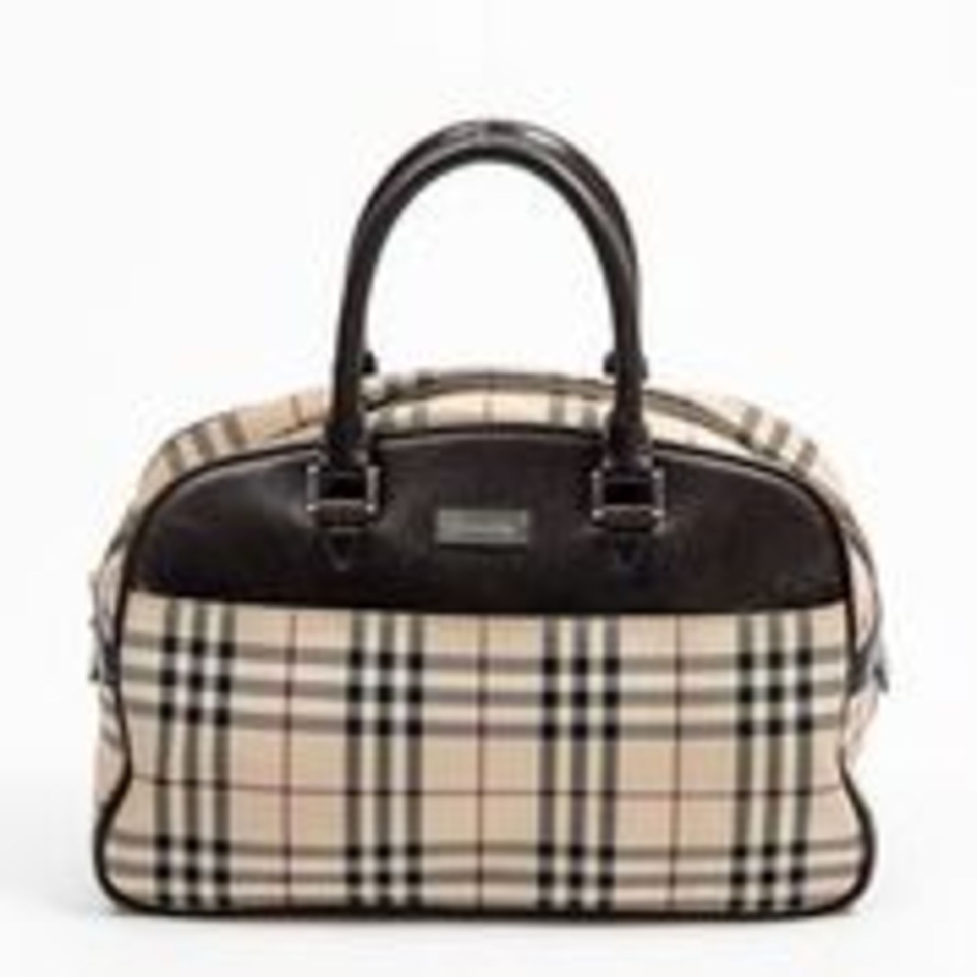 RRP £1,250 Burberry Front Pocket Horizontal Tote Handbag Beige/Dark Brown - AAQ4440 - Grade AB -