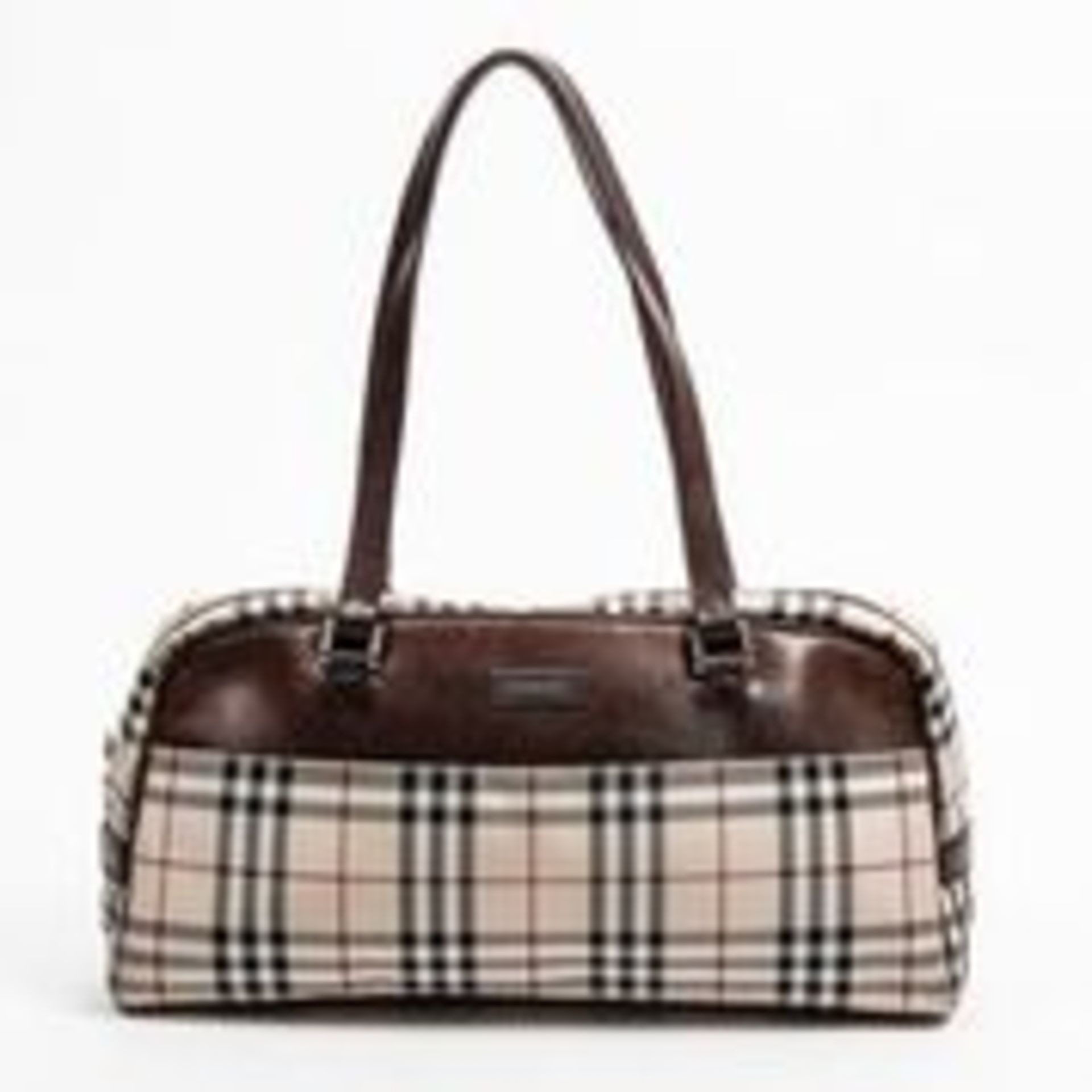 RRP £1,290 Burberry Rectangular Bowler Shoulder Bag Ivory/Dark Brown - AAQ5538 - Grade AB - Please