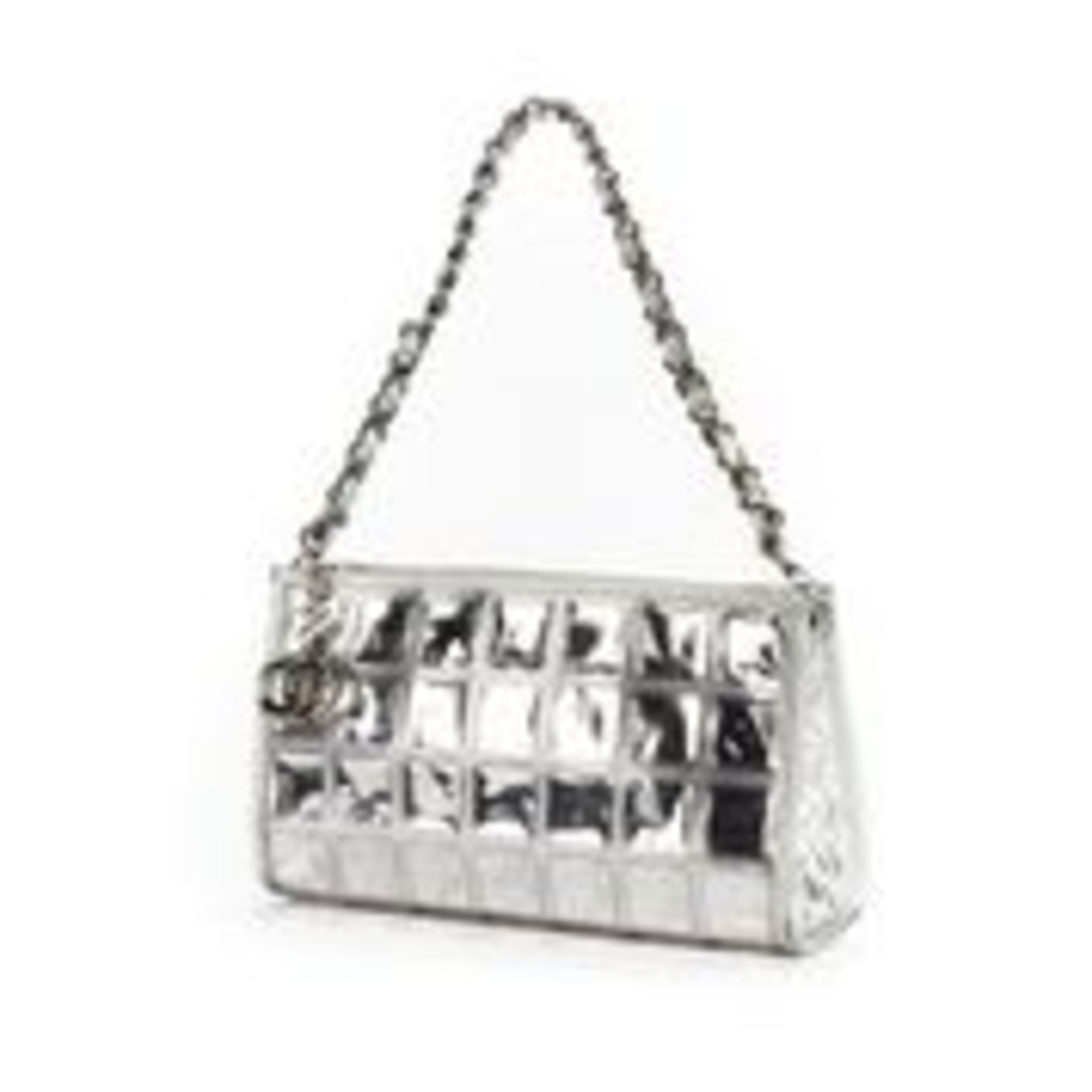 RRP £4,200 Chanel Ltd. Edition Miror Cube Matelasse Shoulder Bag Silver - EAG3401 - Grade AA -