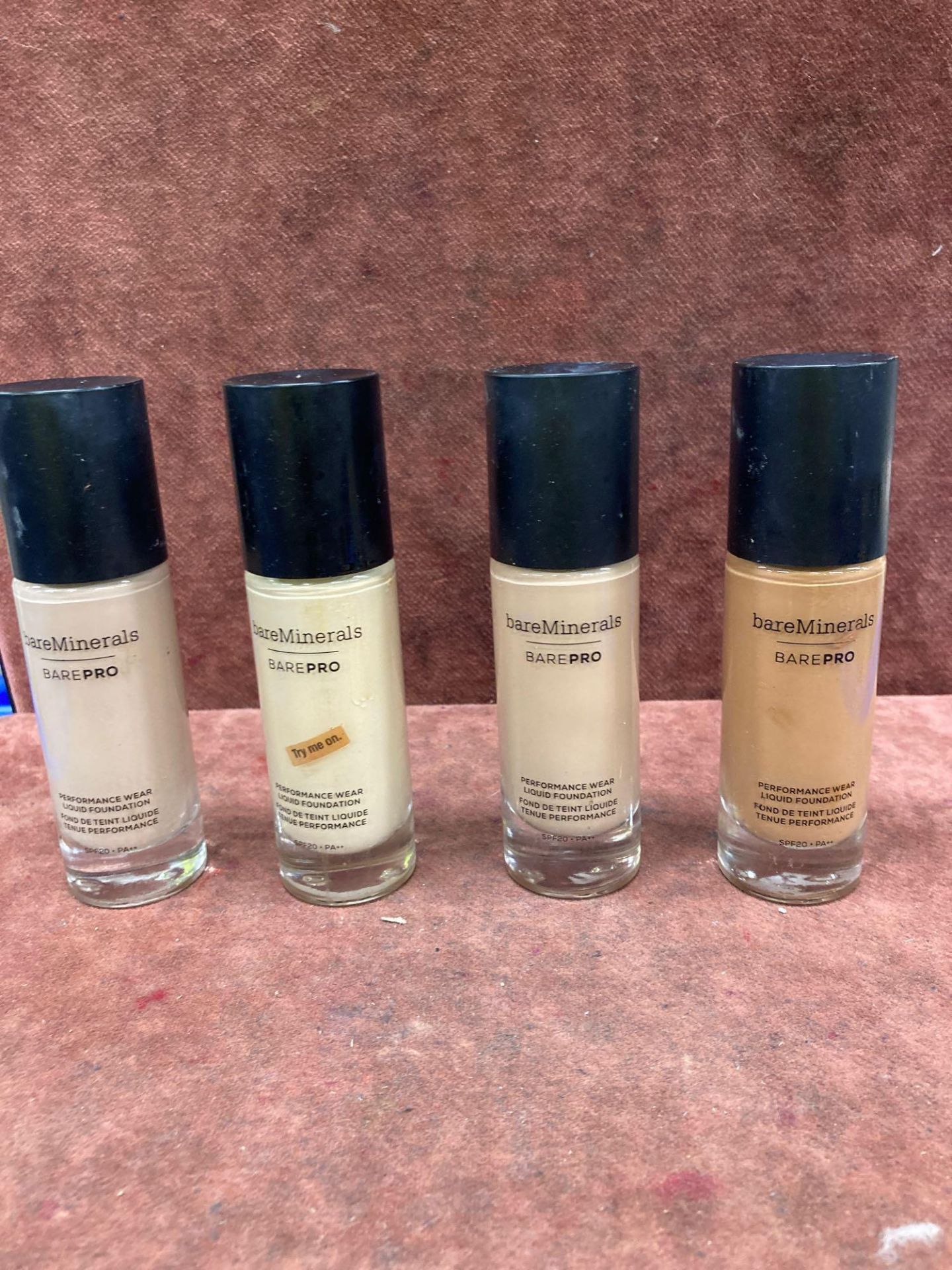 (Jb) RRP £200 Lot To Contain 8 Testers Of 30Ml Bareminerals Barepro Performance Wear Liquid Foundati